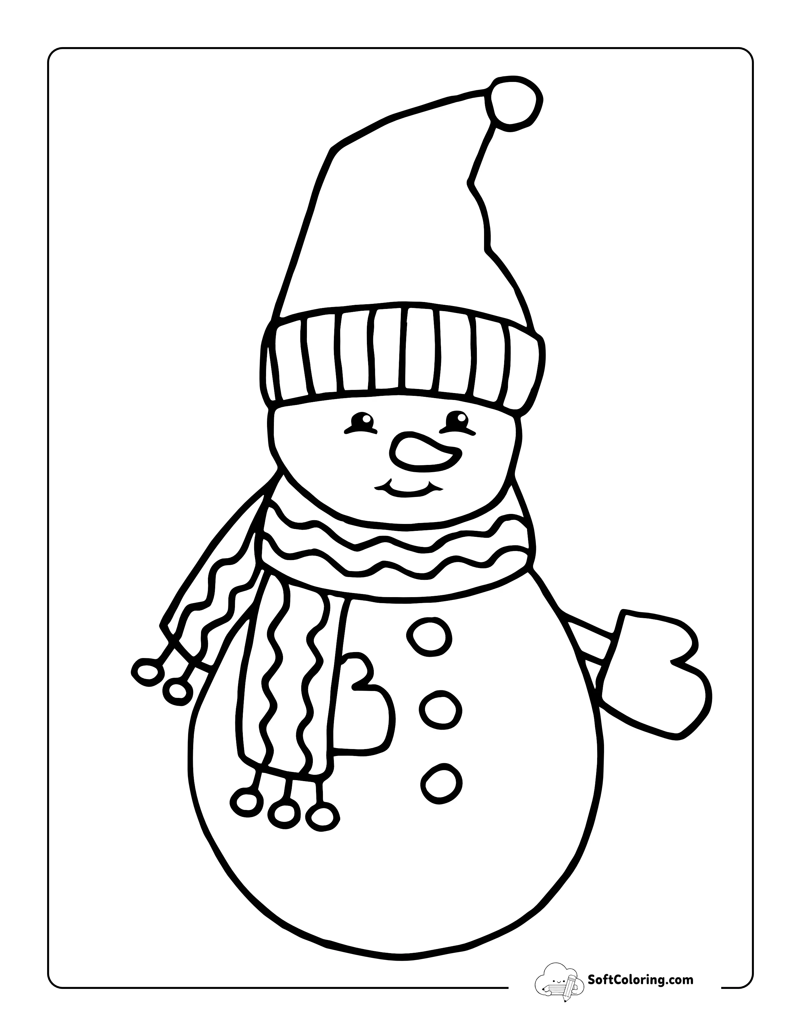 Printable Snowman To Color