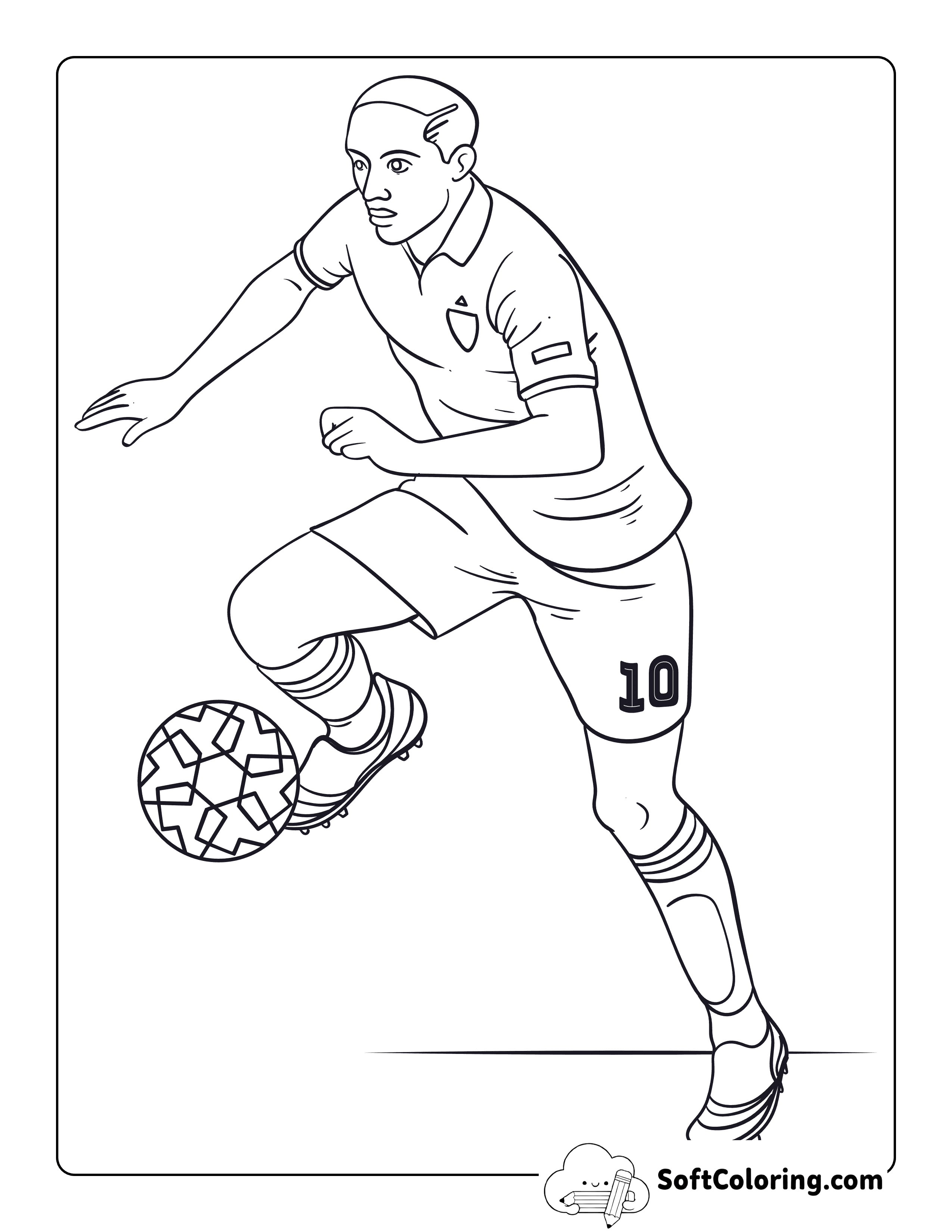 Easy Realistic Soccer Player Dribbling Football