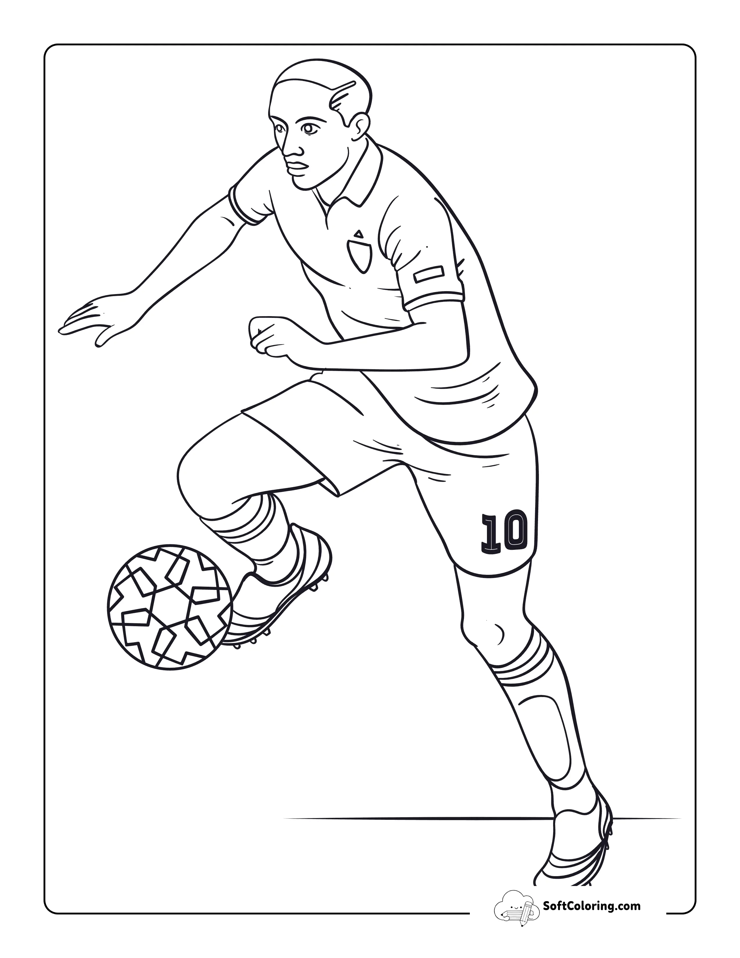 Easy Realistic Soccer Player Dribbling Football