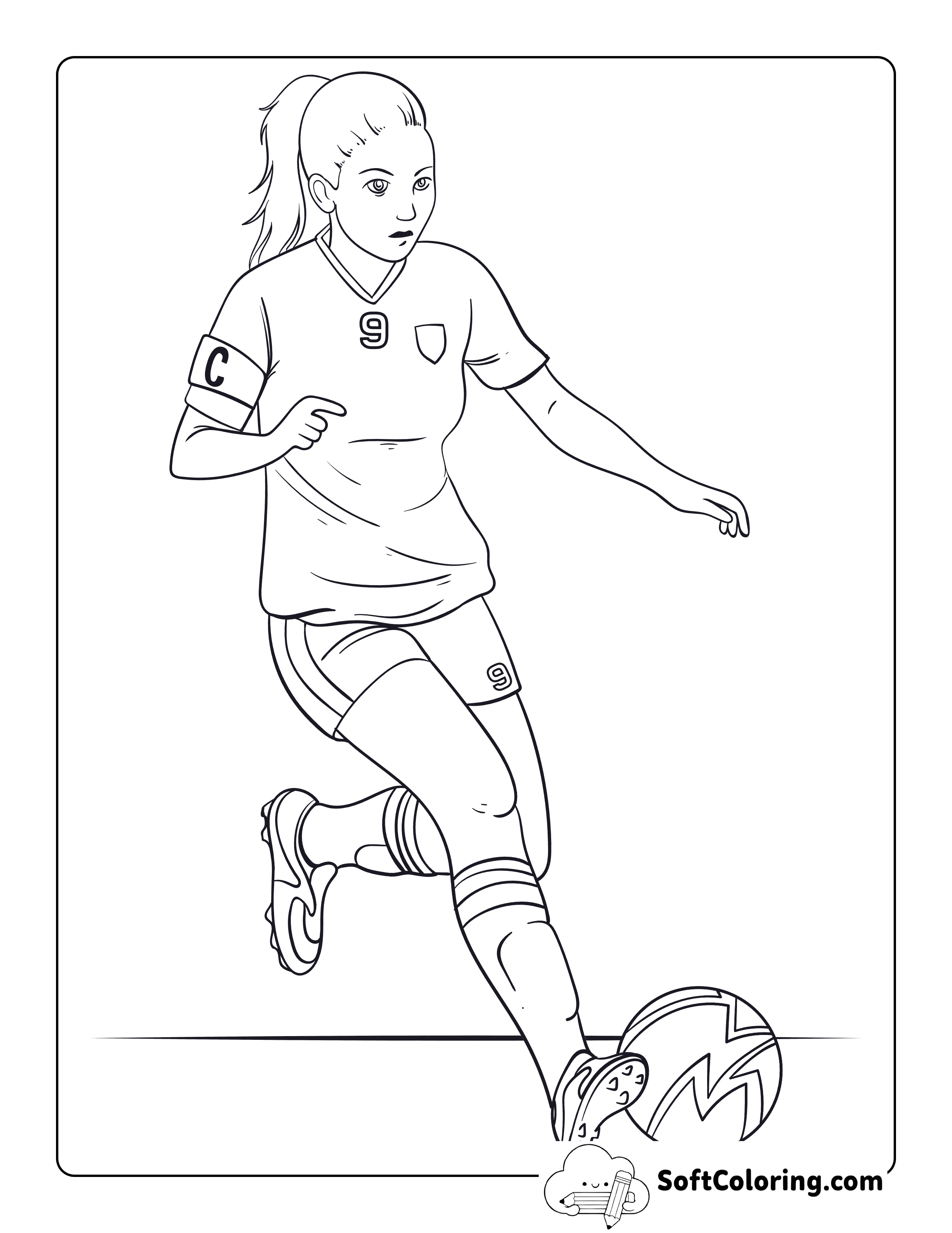 Realistic Soccer Player Kicking Soccer Ball