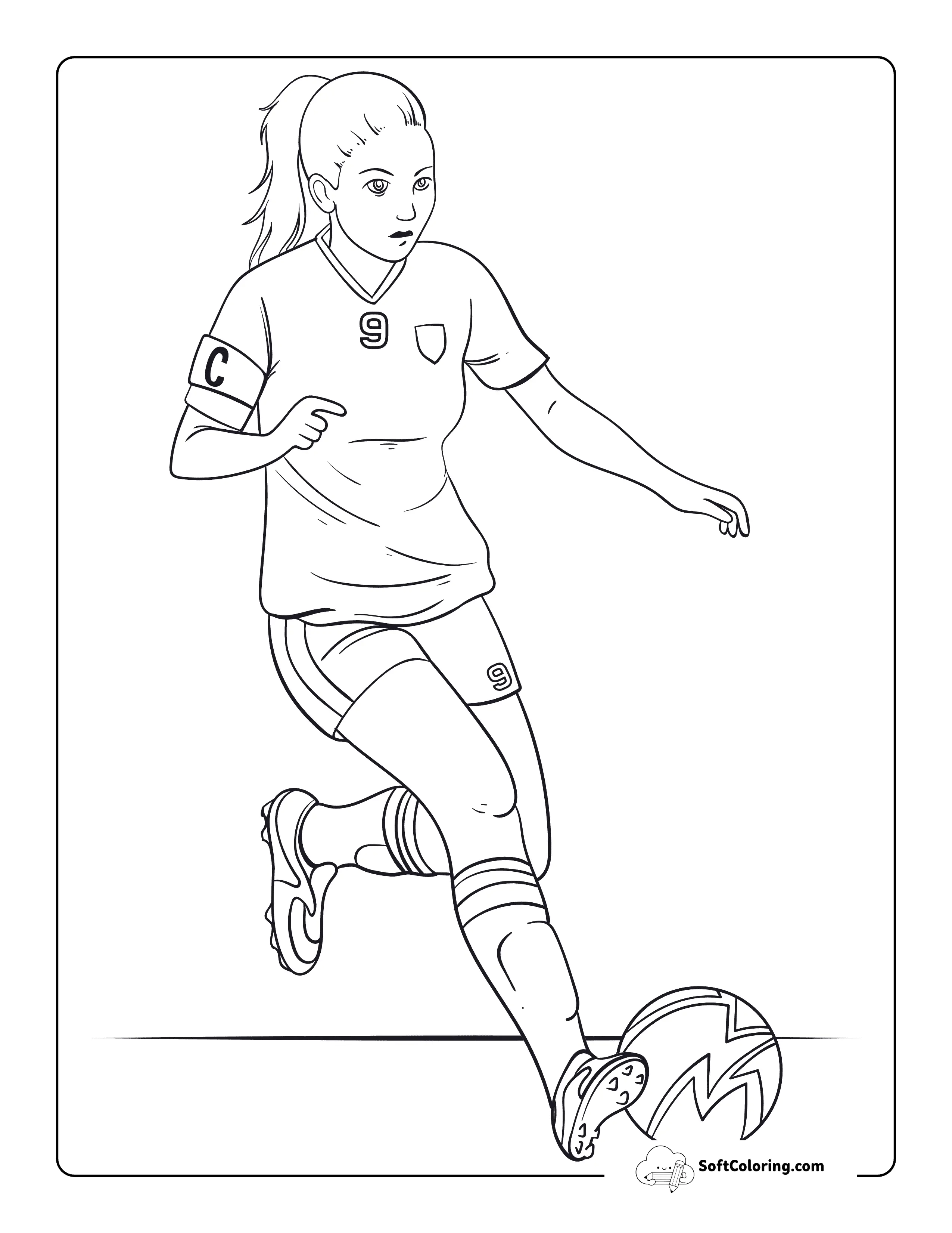 Realistic Soccer Player Kicking Soccer Ball