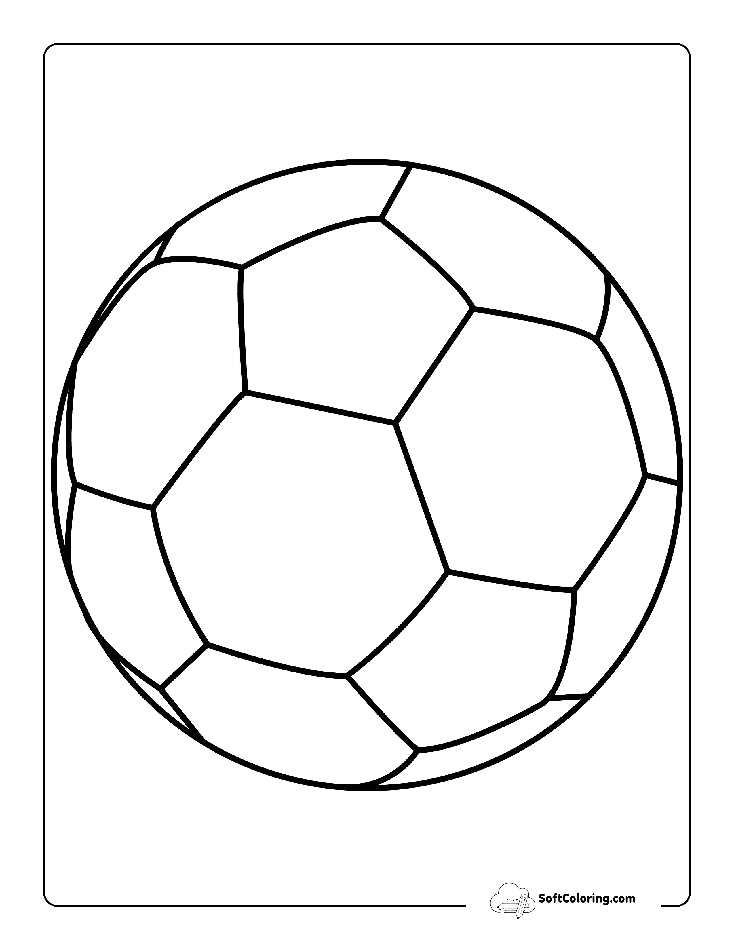 Easy Soccer Ball Printable To Color