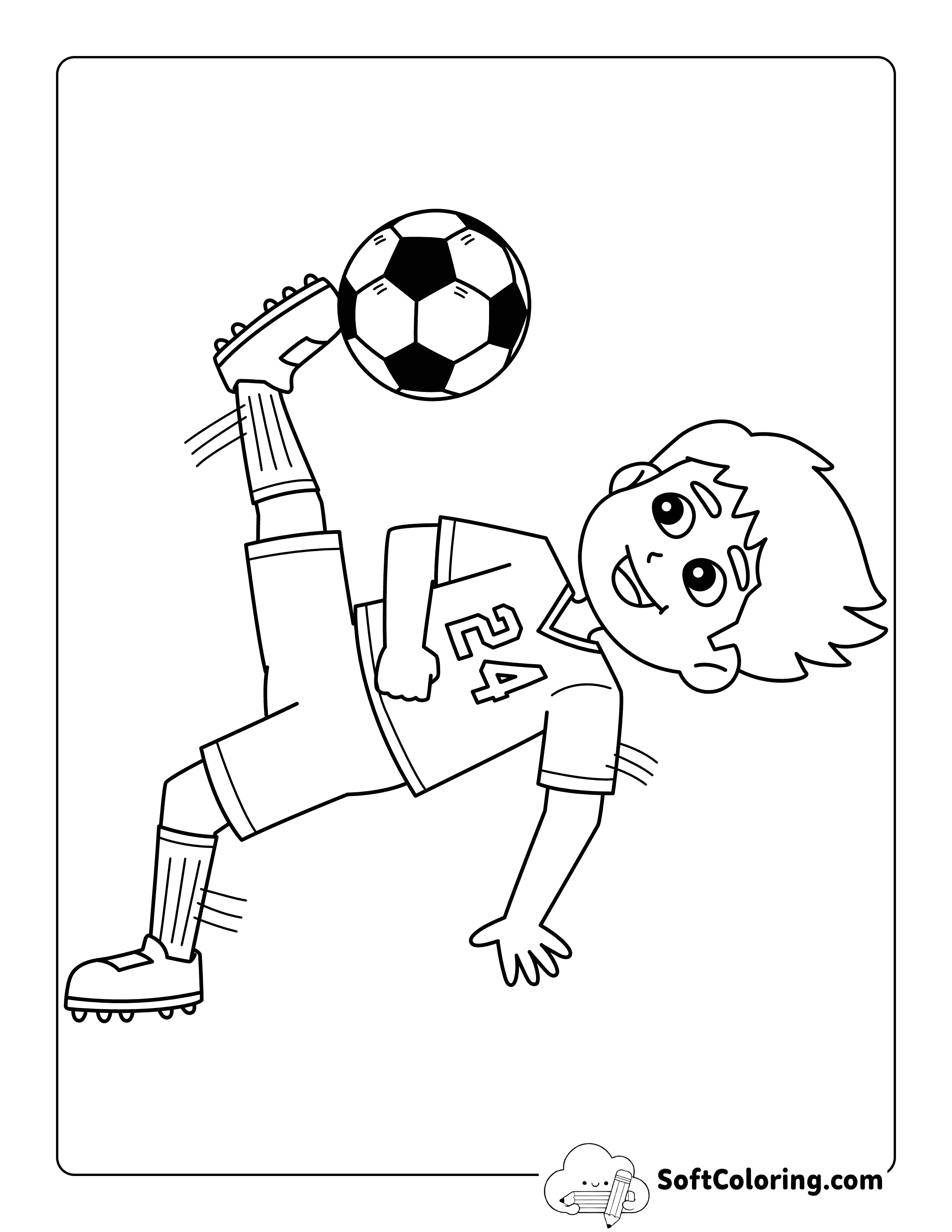 Easy Soccer Player Kick for Kids