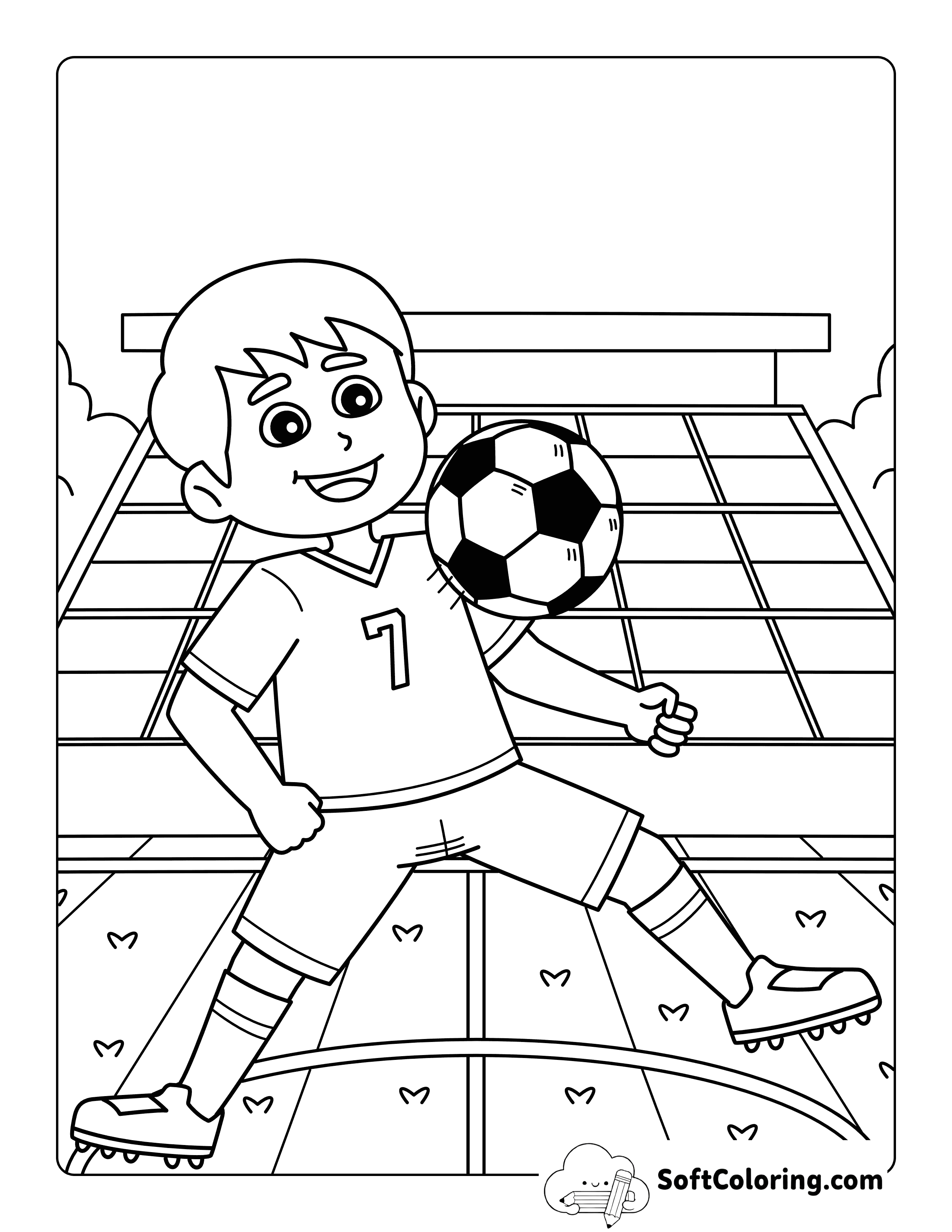 Easy Soccer Player Hitting Soccer Ball with His Chest