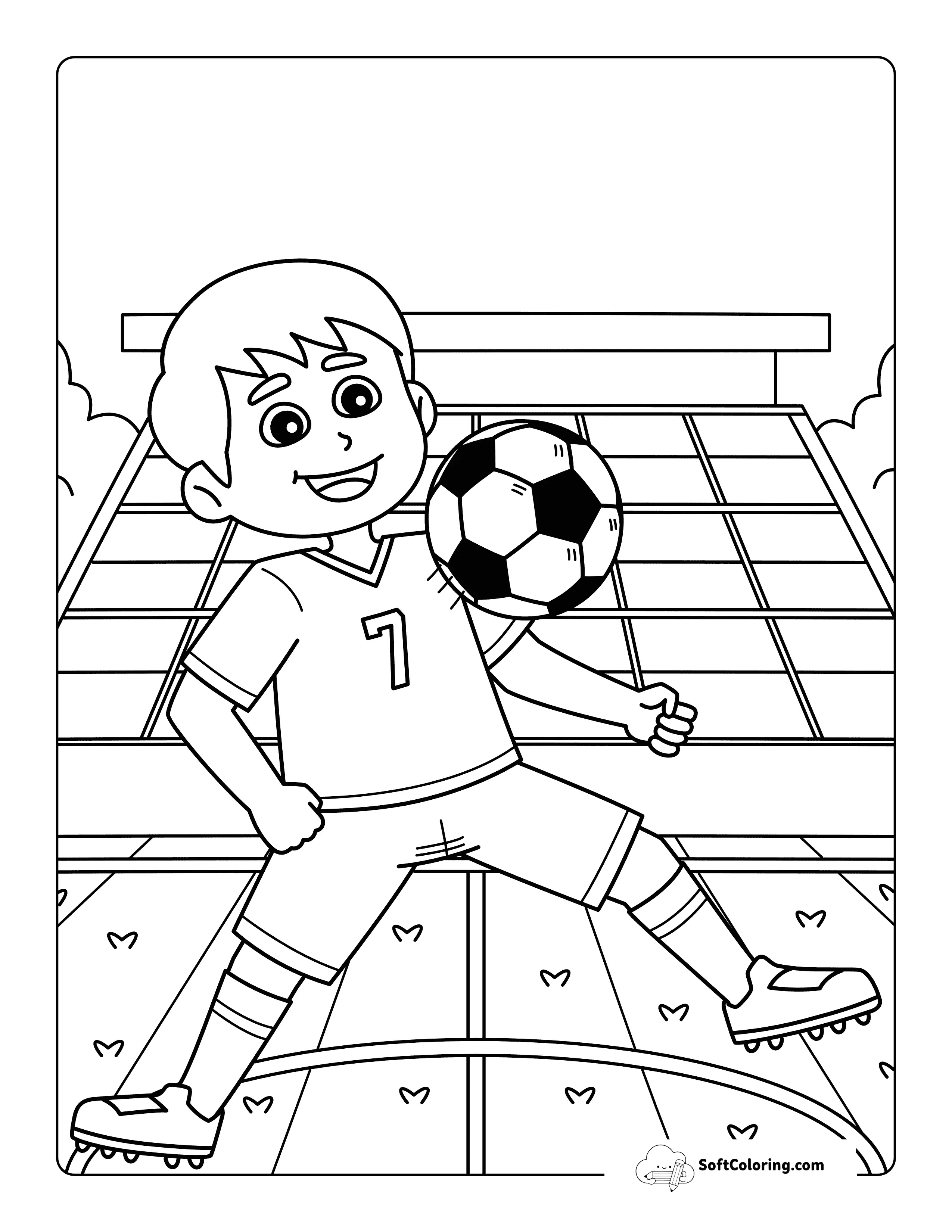 Easy Soccer Player Hitting Soccer Ball With His Chest