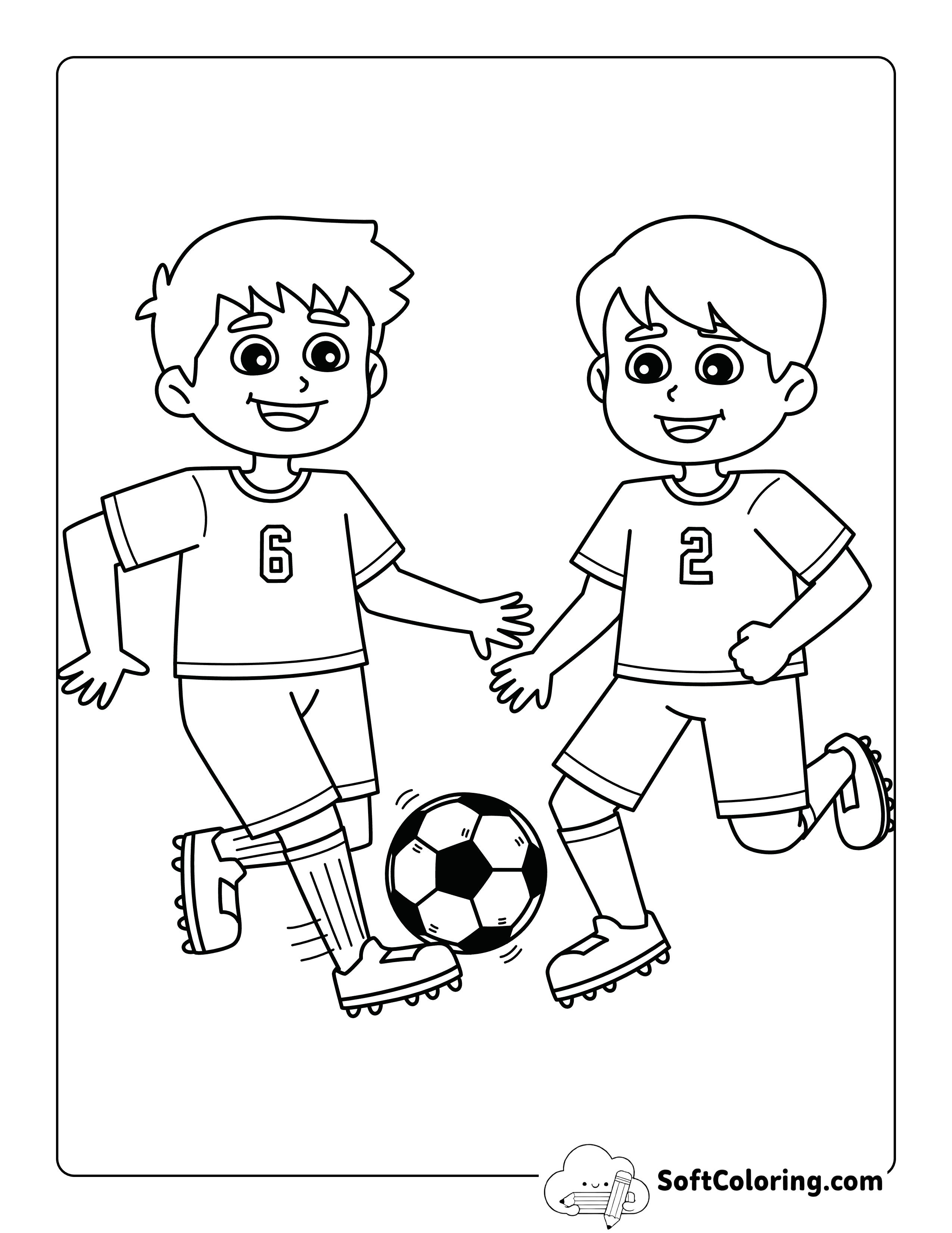Easy Soccer Players Cool Faceoff for Kids