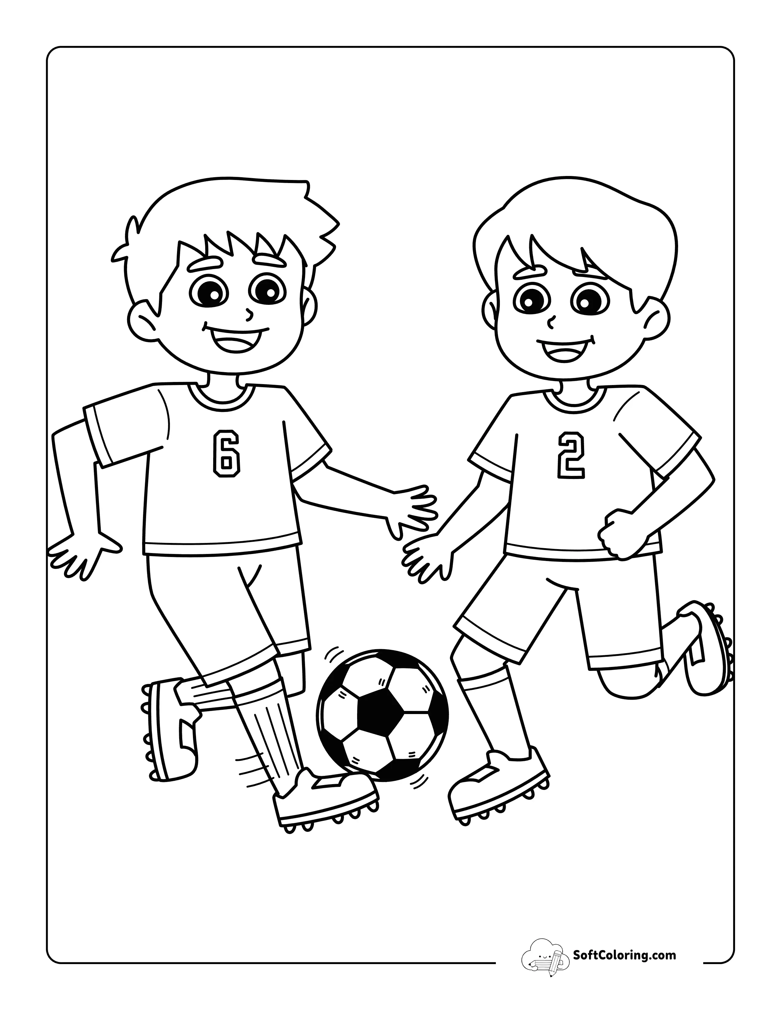 Easy Soccer Players Cool Faceoff For Kids