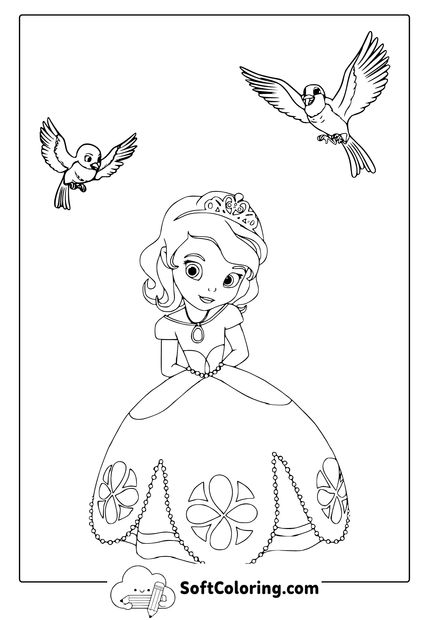 sofia the first coloring page