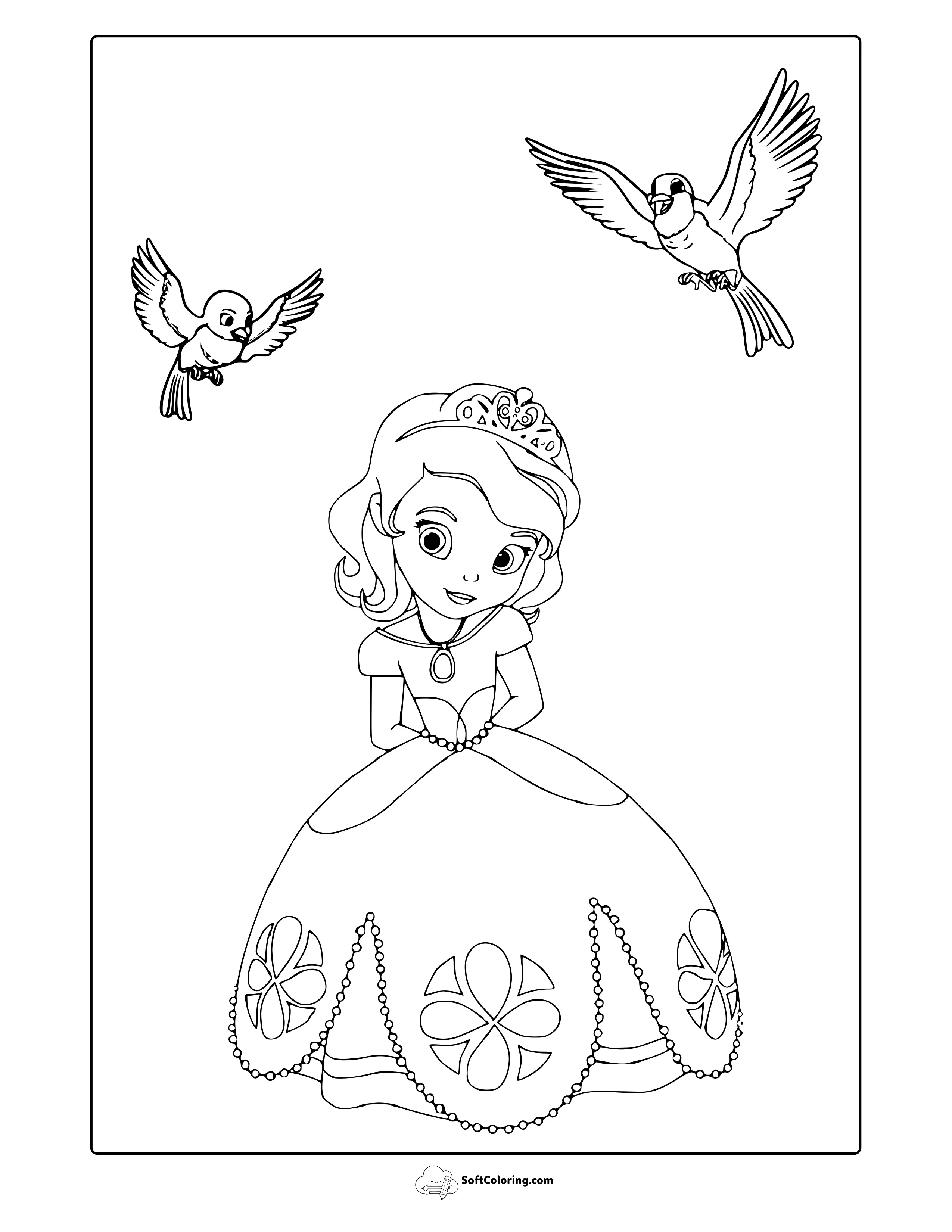 Sofia The First Coloring Page