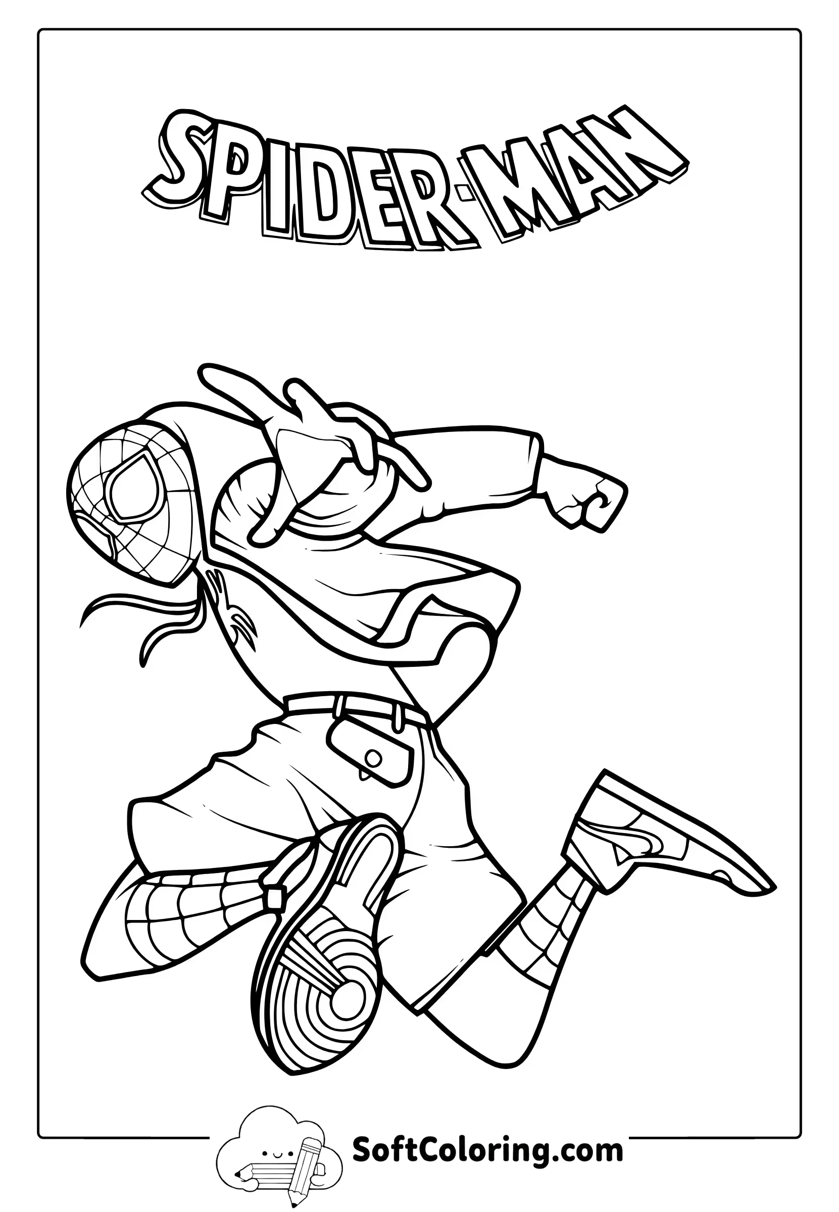 spider verse coloring page