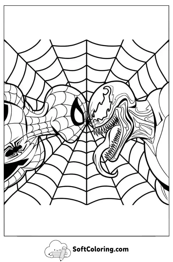 Spider-Man And Venom Coloring Page