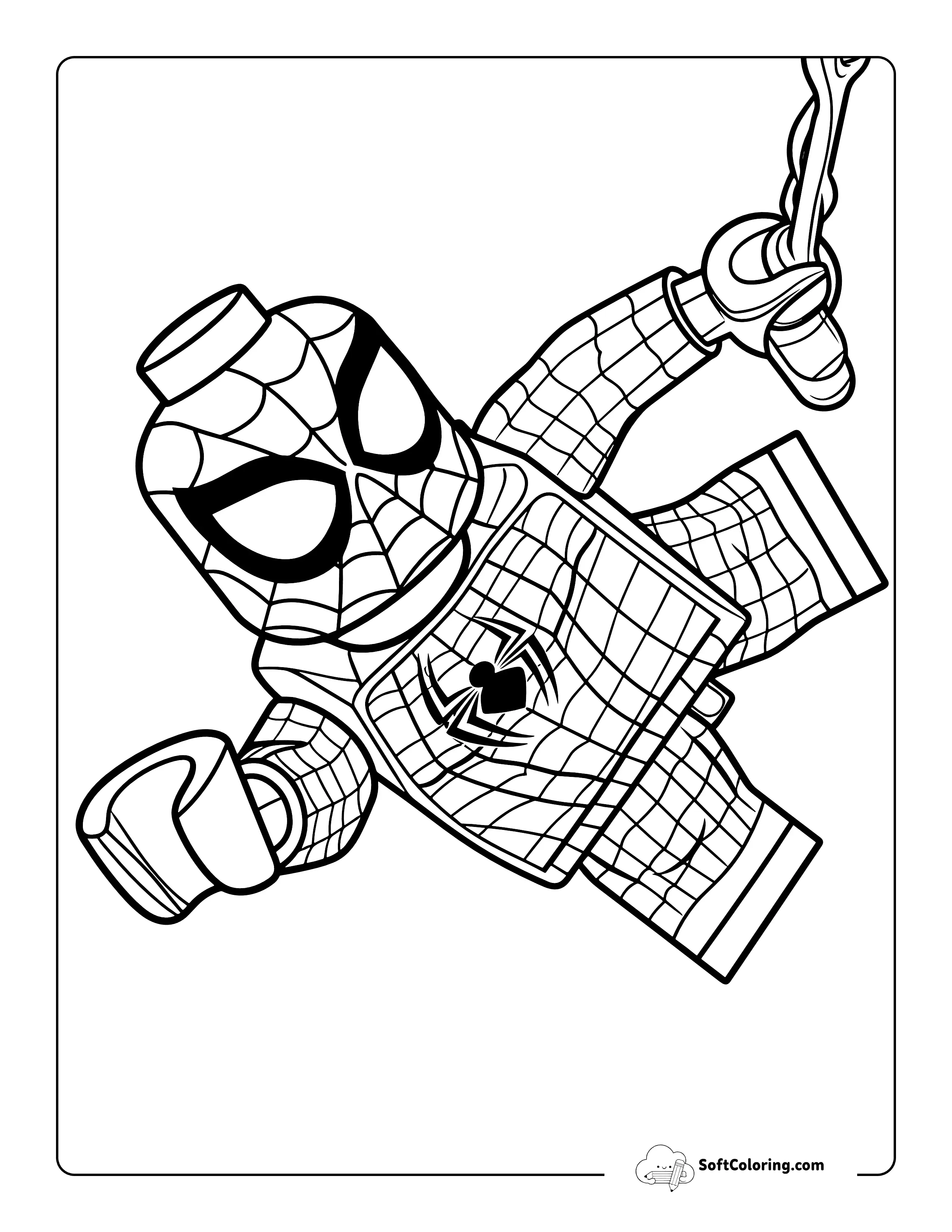 Coloring Sheet Inspired By Lego Spider Man