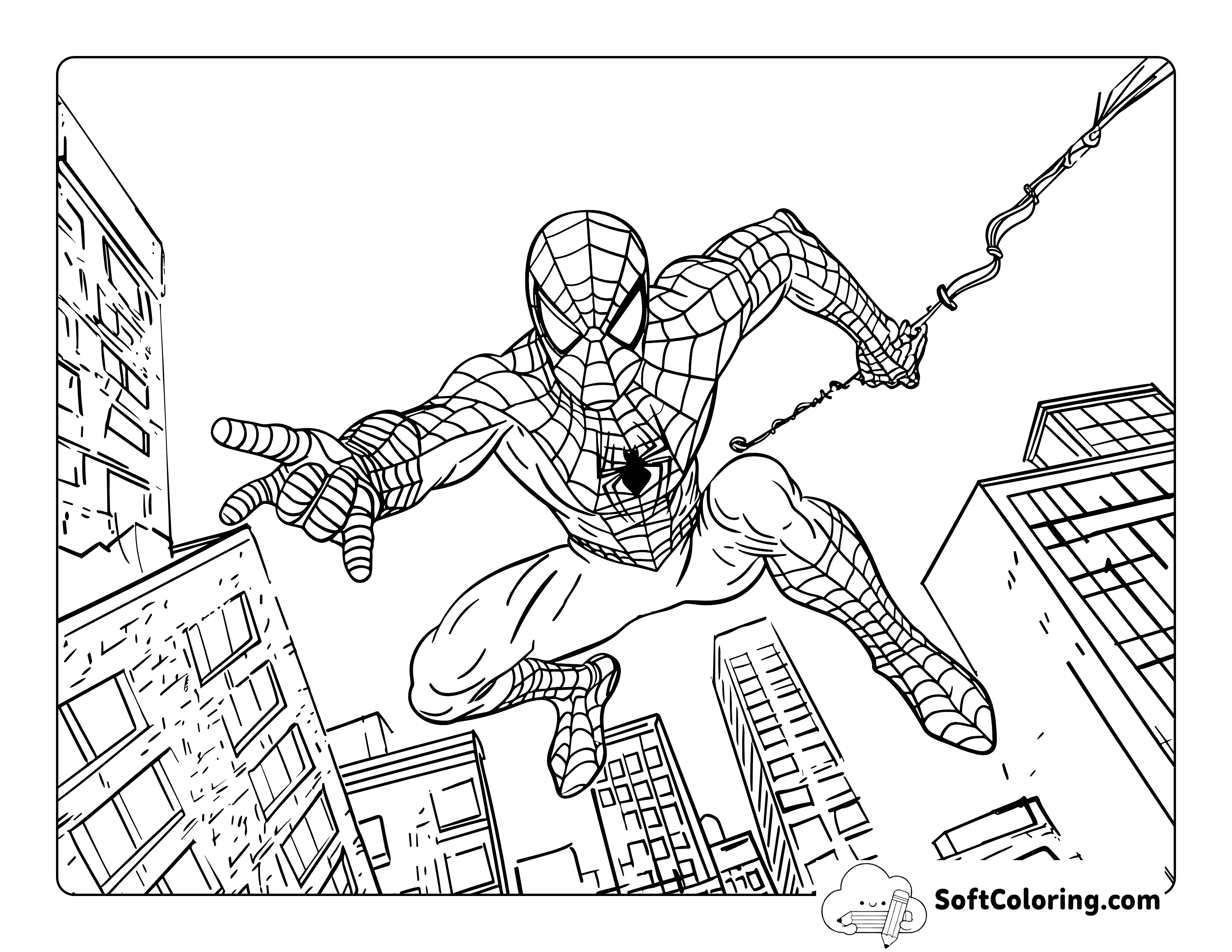 Spidey-Inspired Hero Webbing Between Buildings