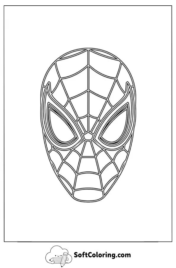 Spider-Man Mask Coloring Page