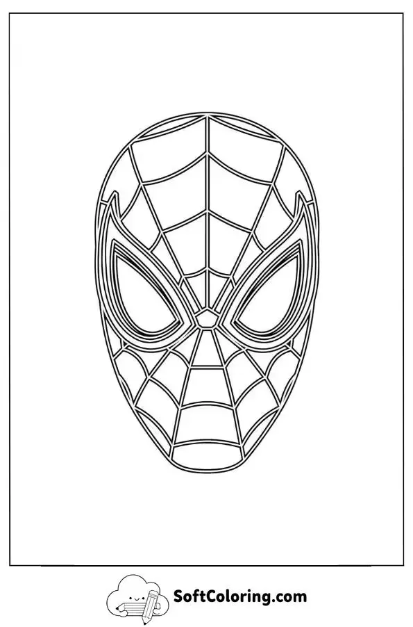 Spider-Man Mask Coloring Page