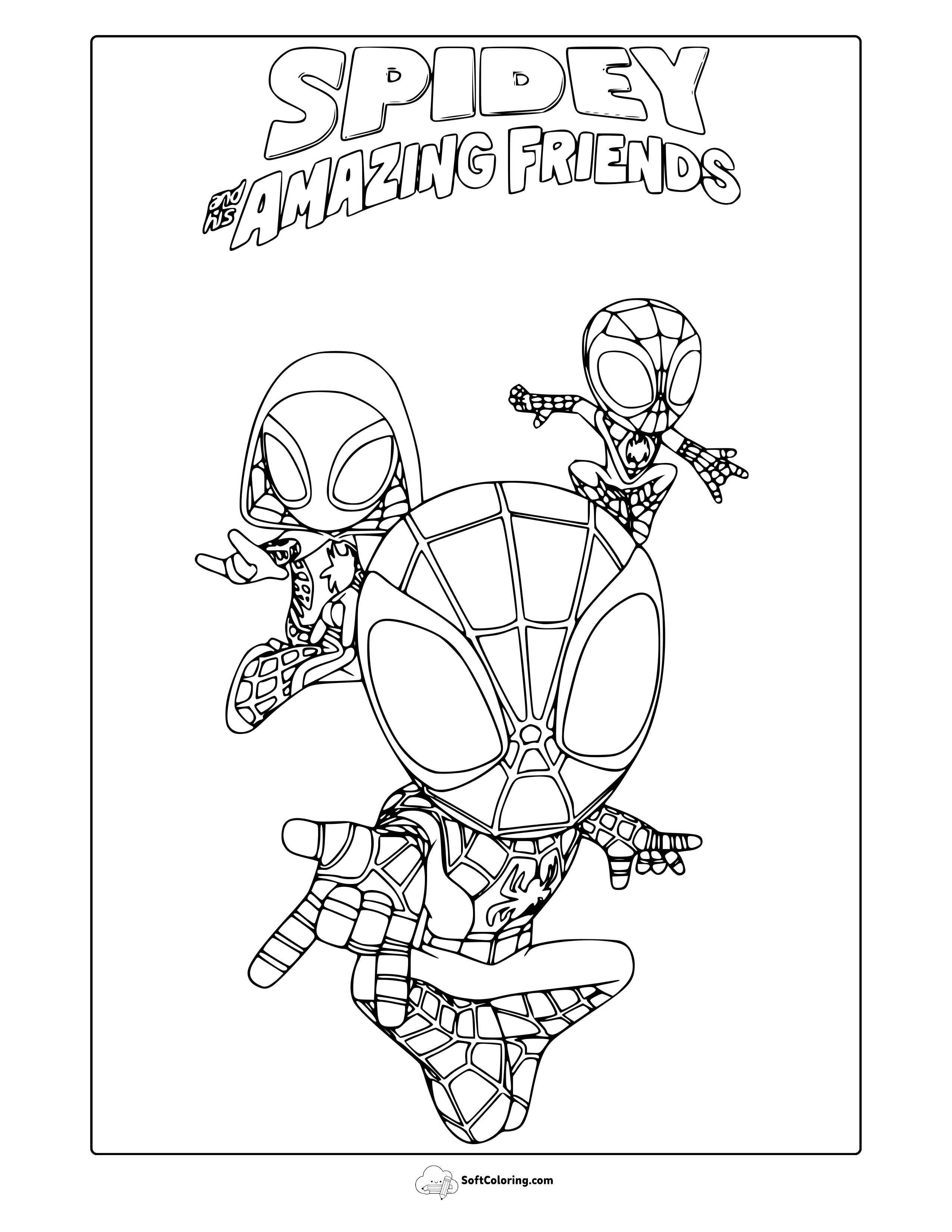 Spidey And His Amazing Friends Coloring Page