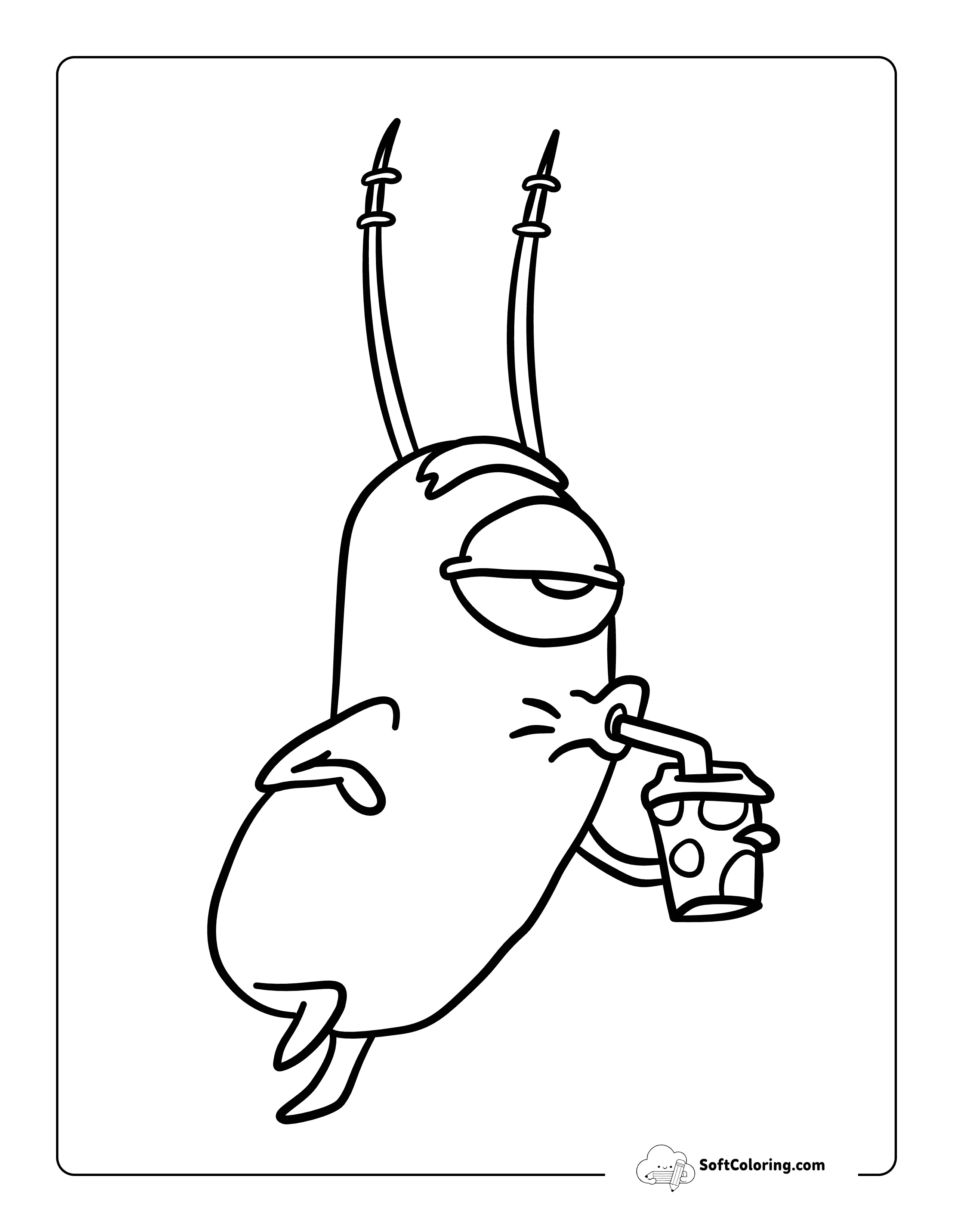 Cute Plankton Spongebob-Inspired Coloring Sheet