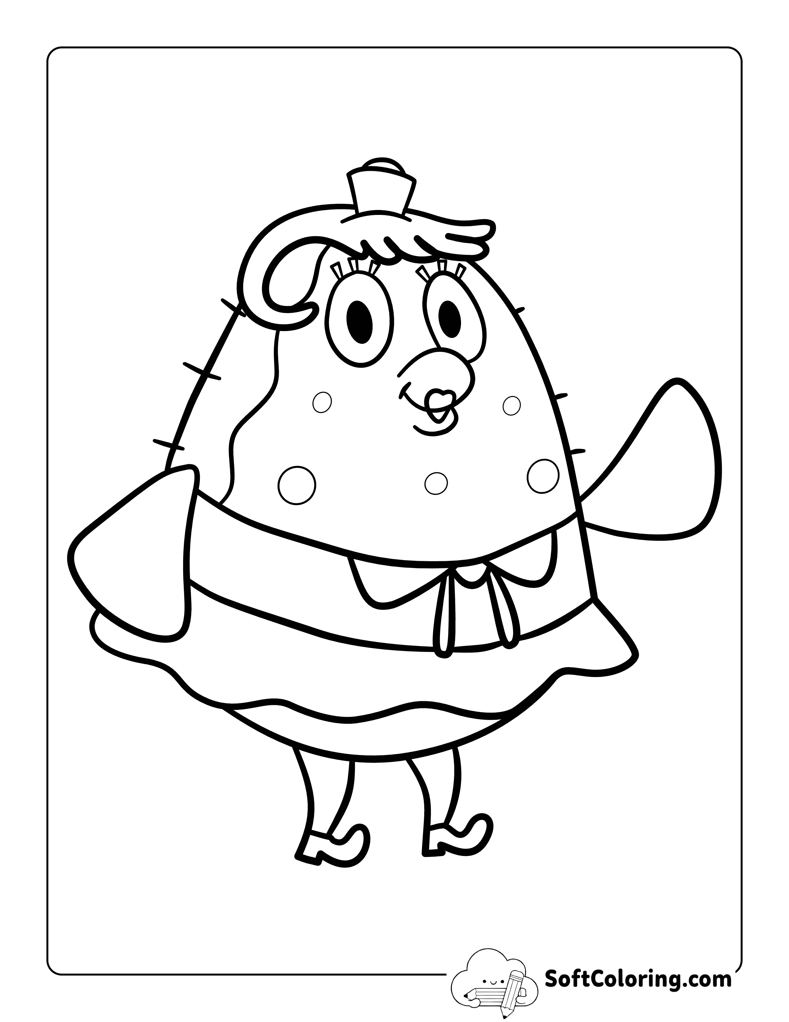 Mrs. Puff from SpongeBob-Inspired Coloring Page
