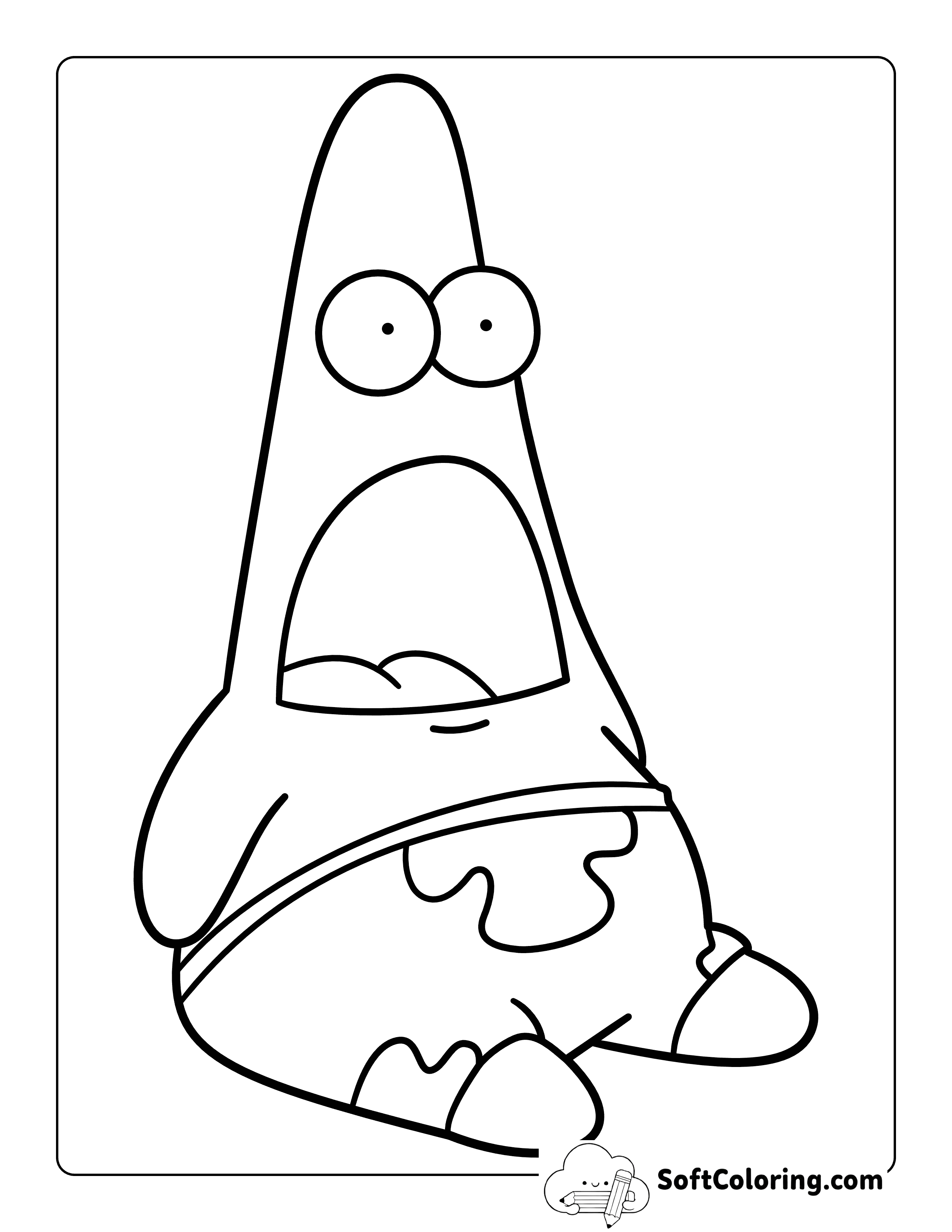 Funny Drawing to Color Inspired by Patrick Star SpongeBob Meme