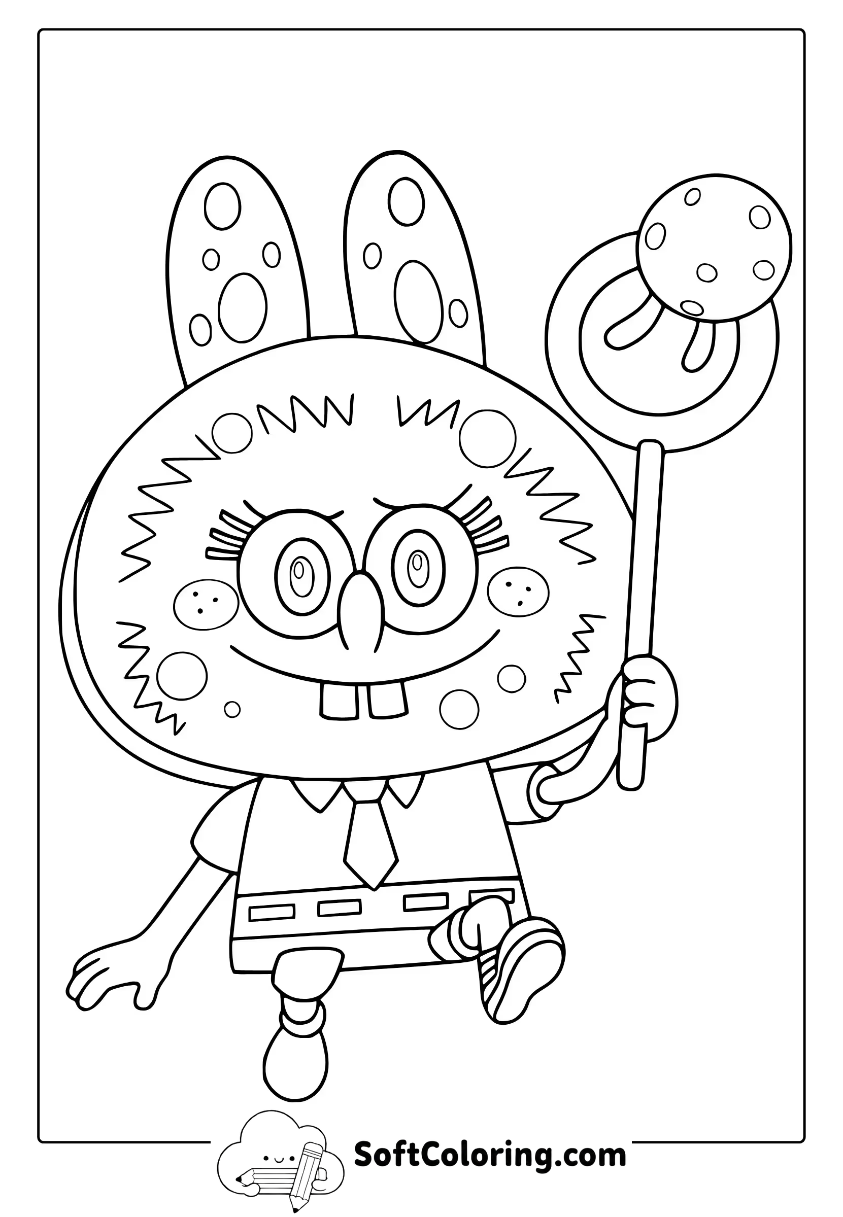 Spongebob Labubu coloring page