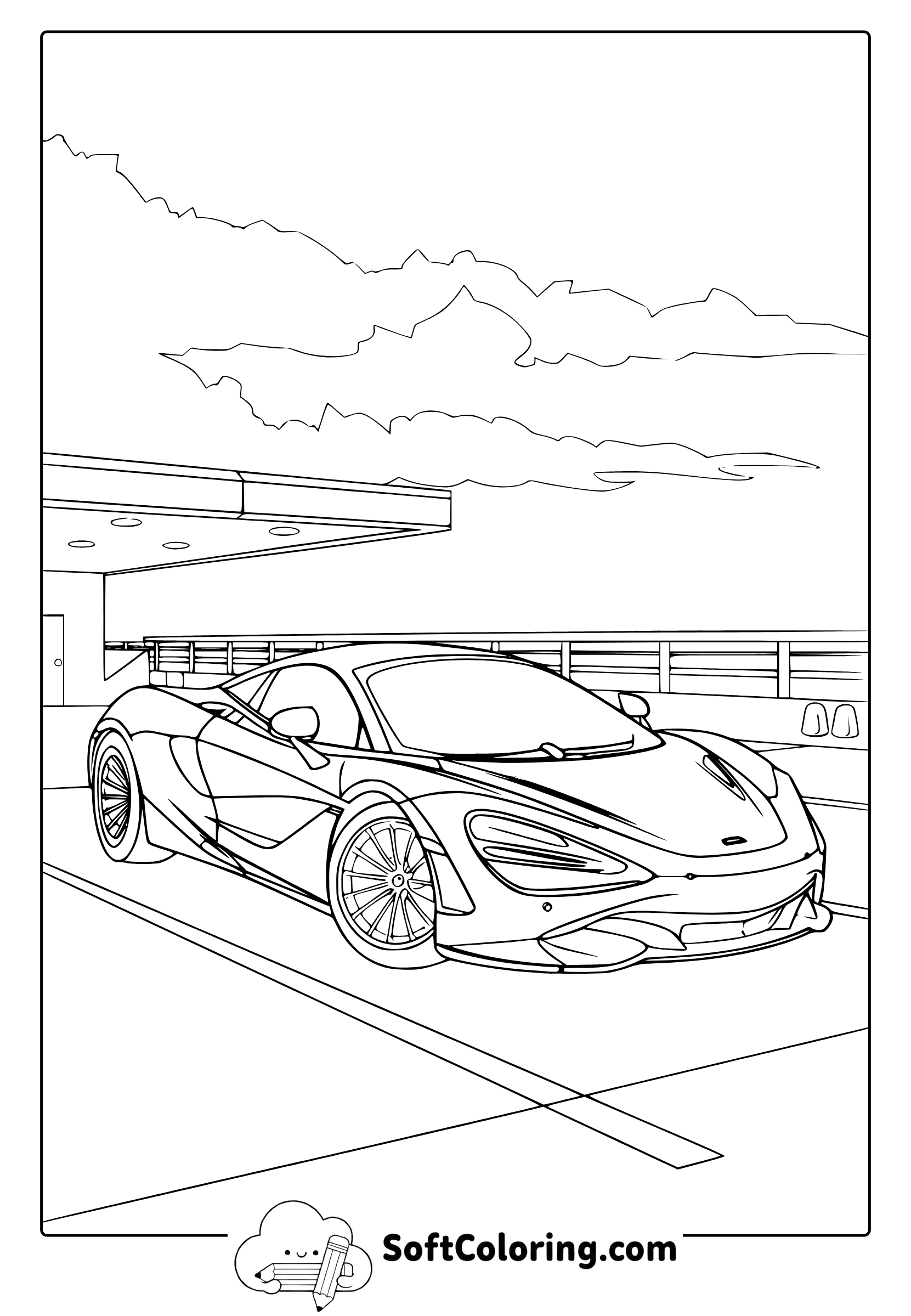 Sports Car Coloring Page