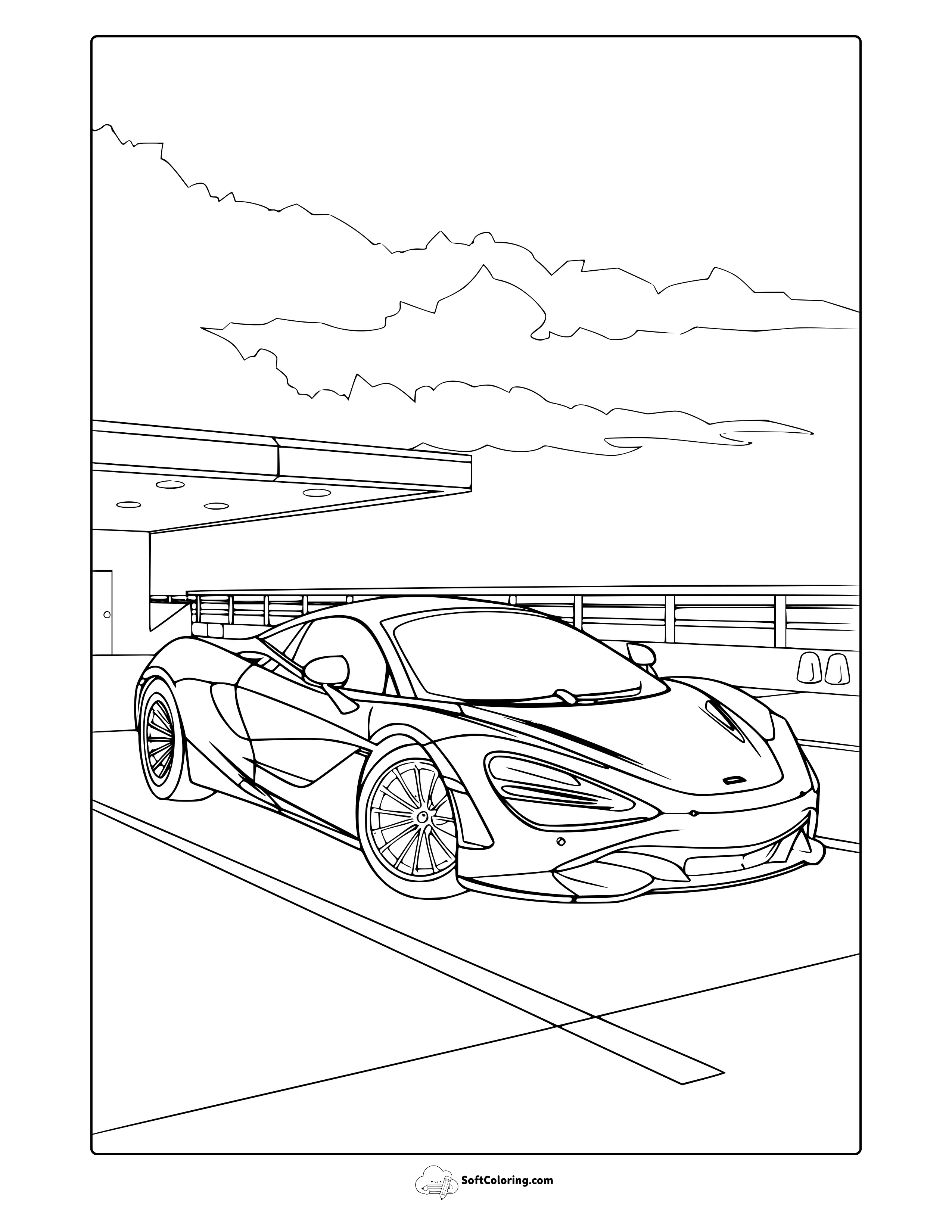 Sports Car Coloring Page