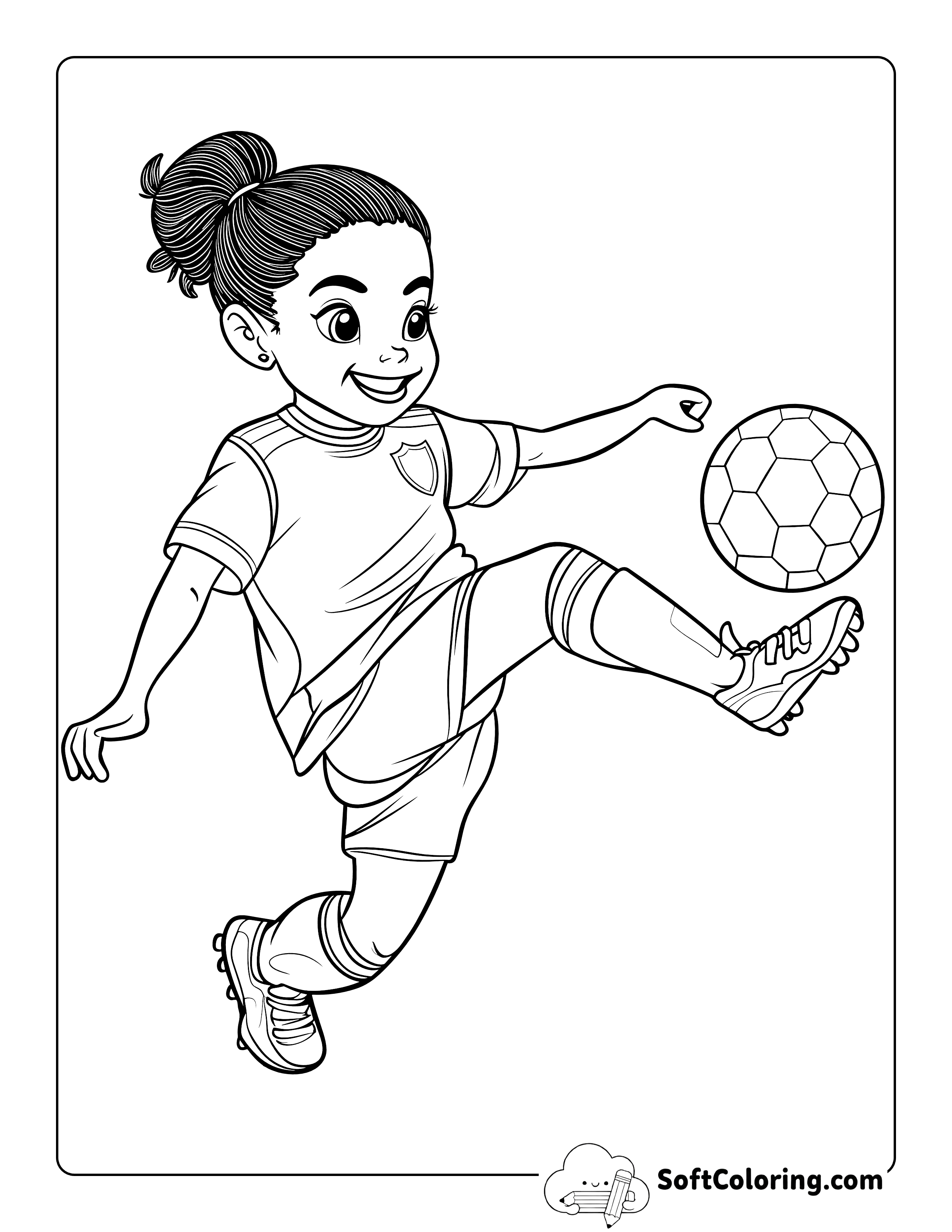 Cute Soccer Sports Coloring Page
