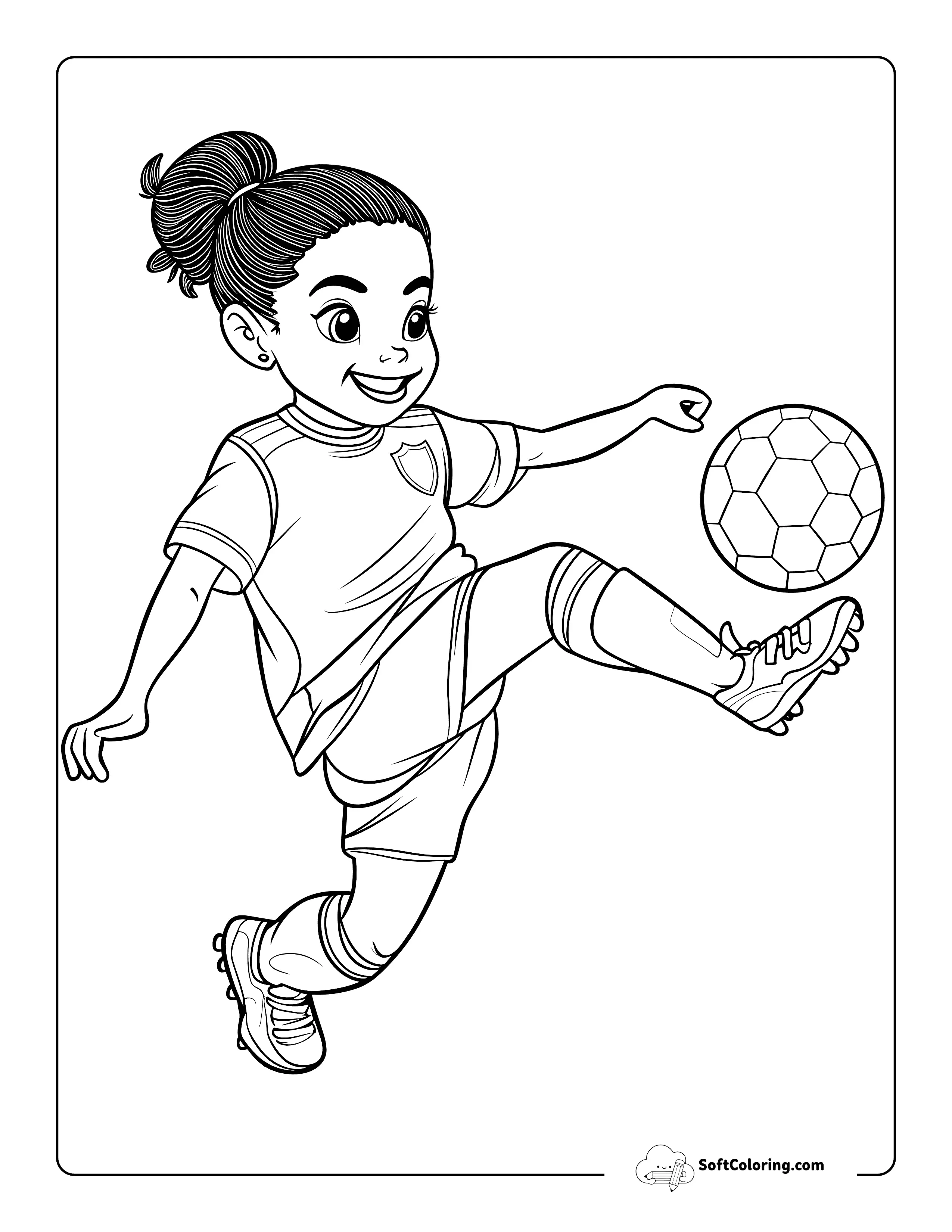 Cute Soccer Sports Coloring Page