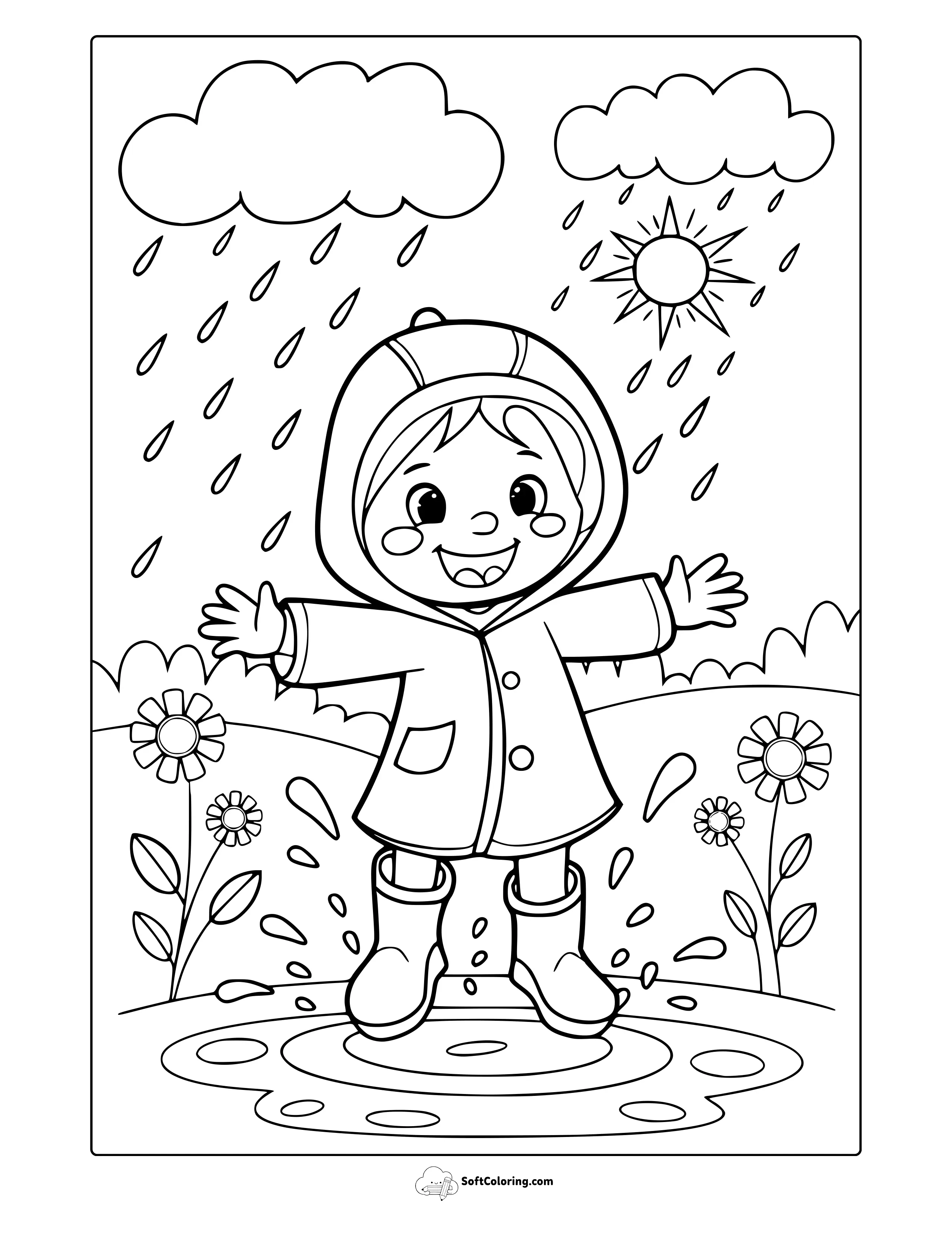 Spring Break Coloring Page