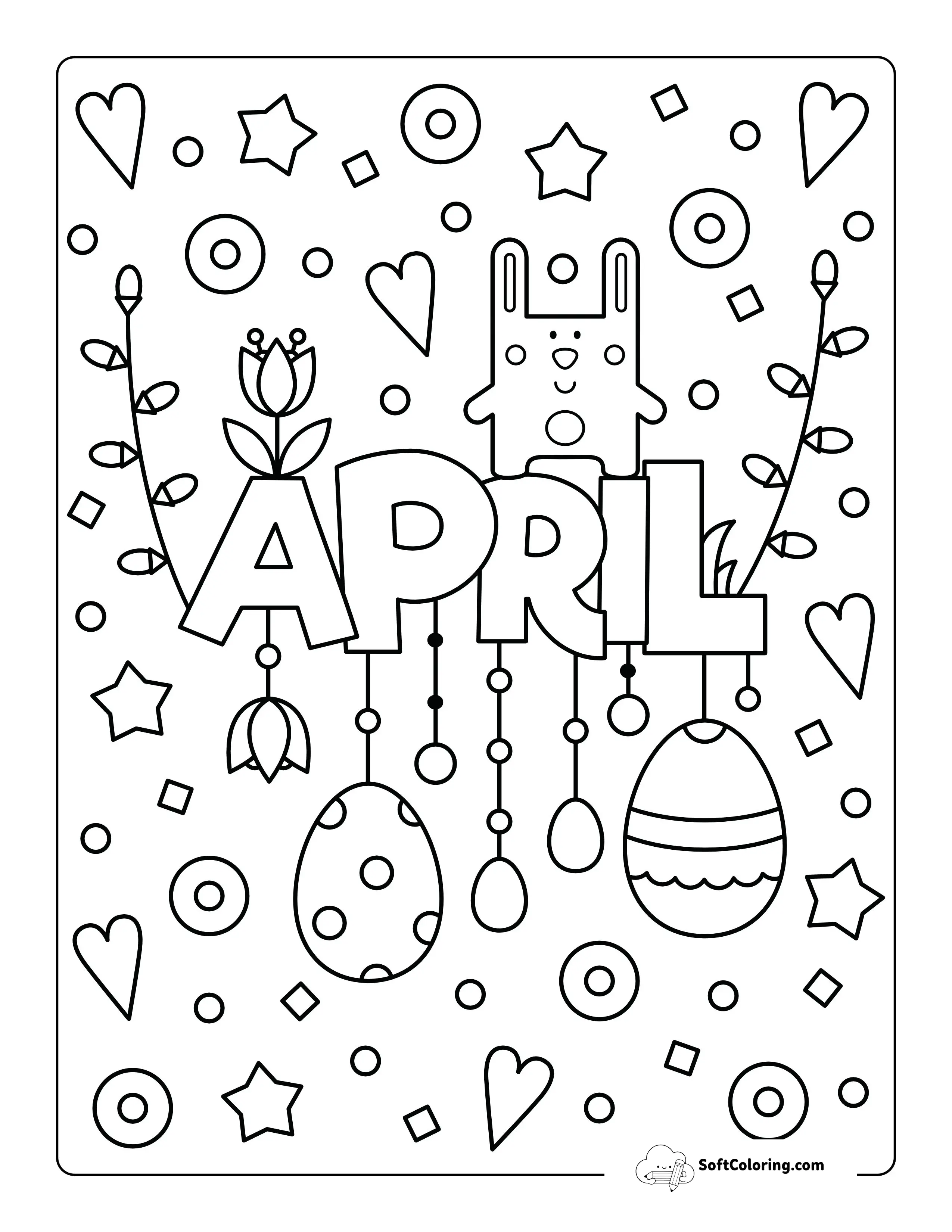 April Easter Coloring Sheet