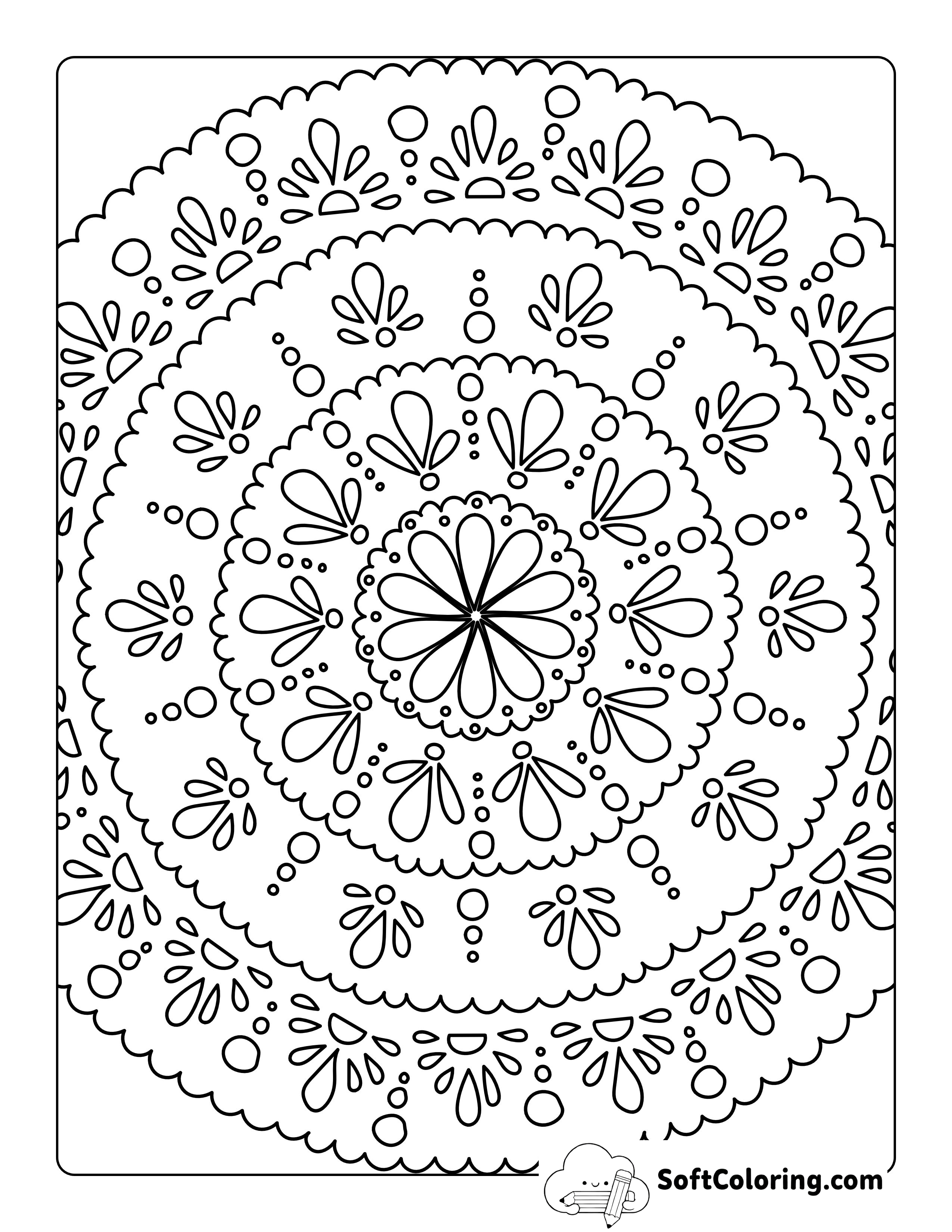 Flower Mandala to Color