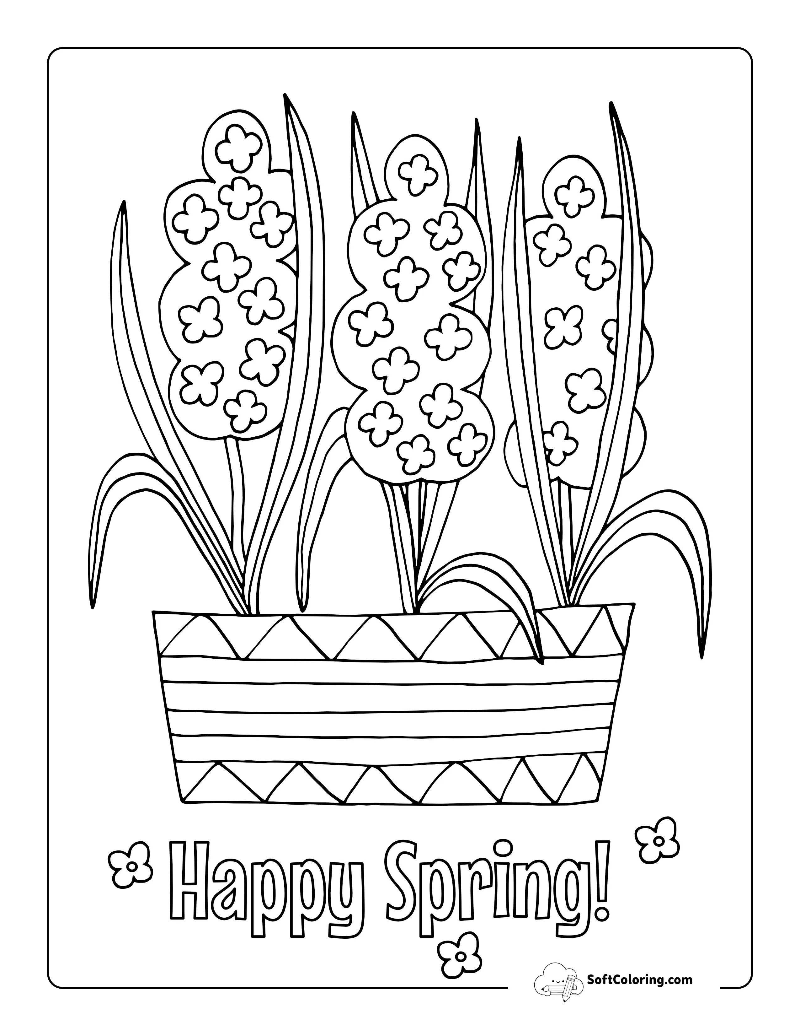 Spring Flowers To Color