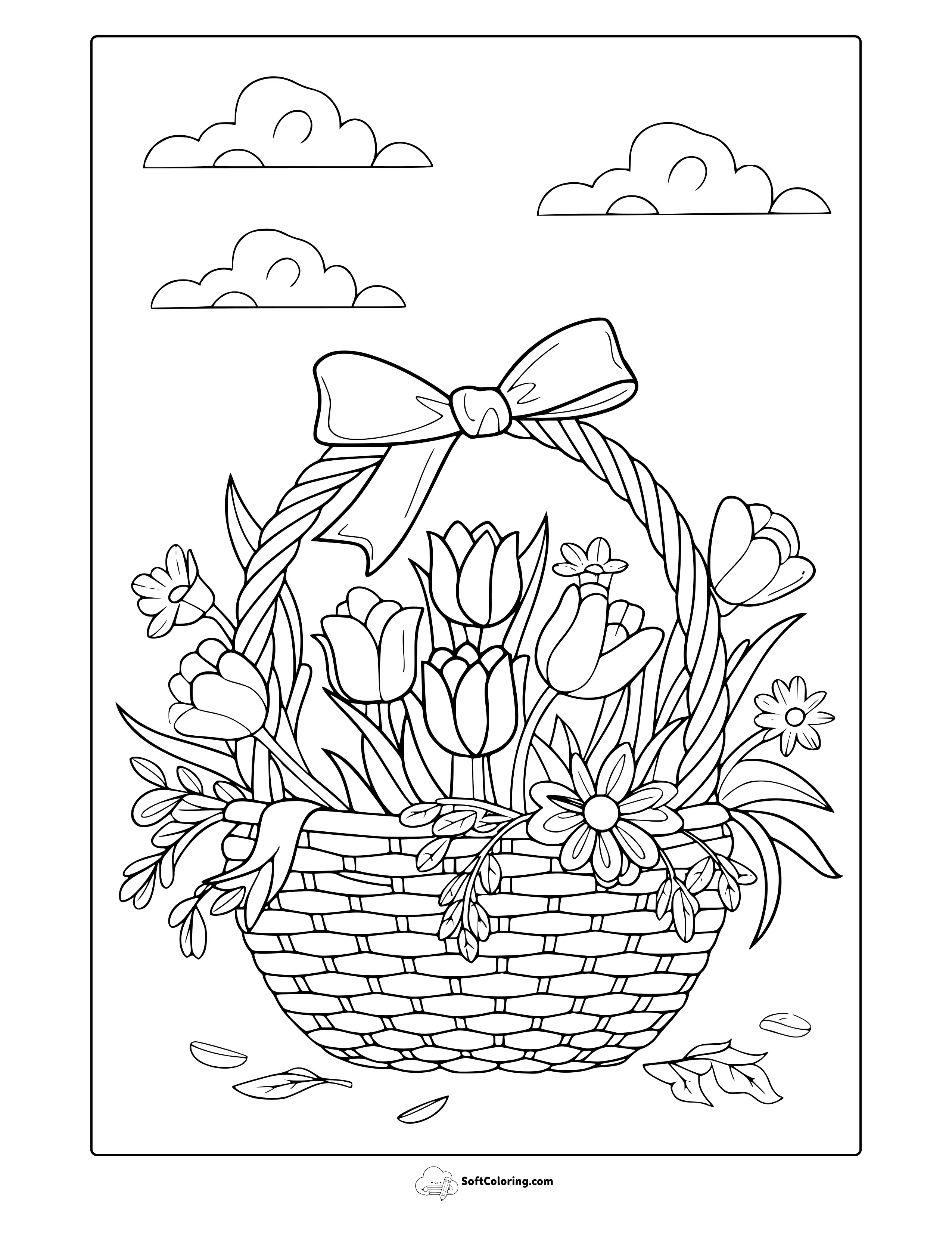 Spring Flower Coloring Page