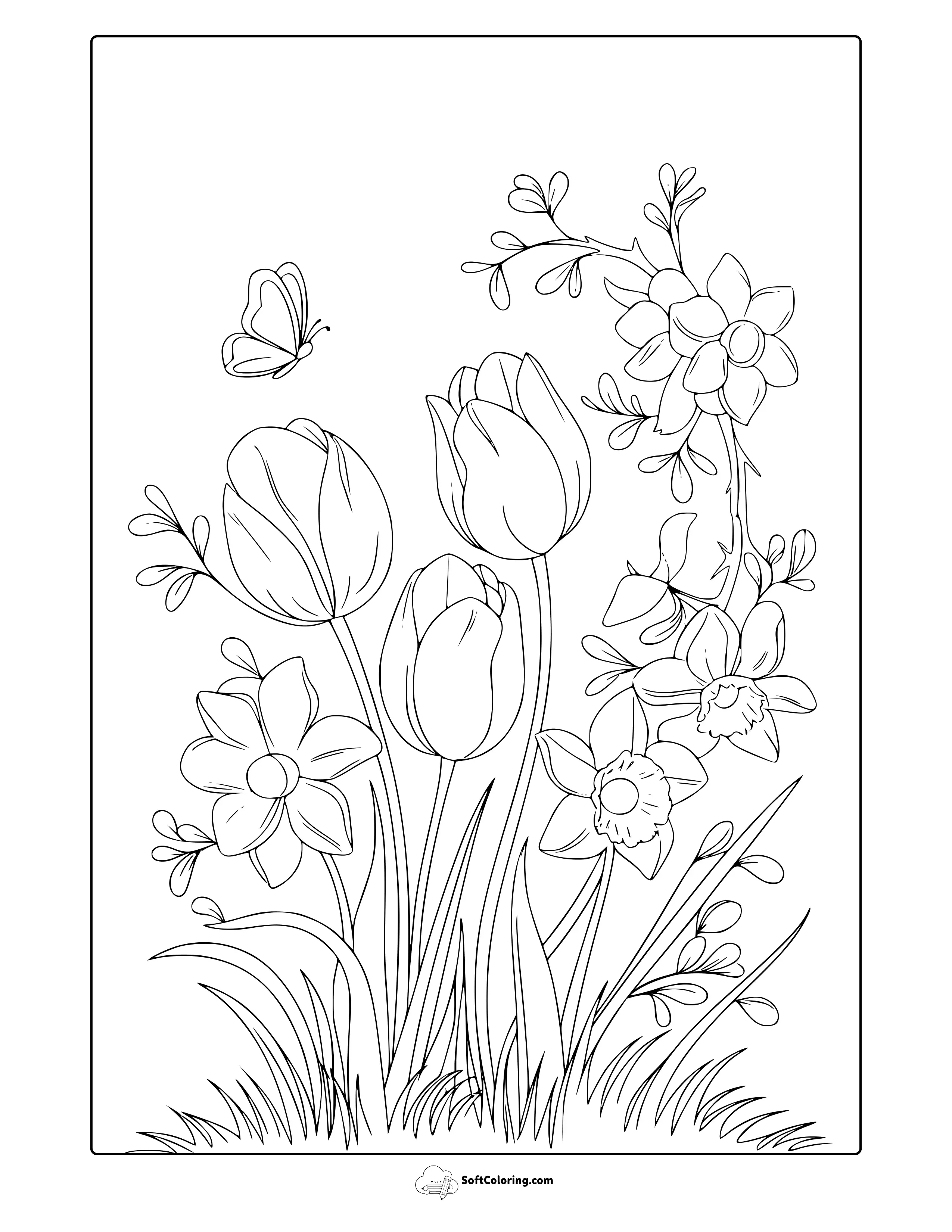 Spring Season Coloring Page