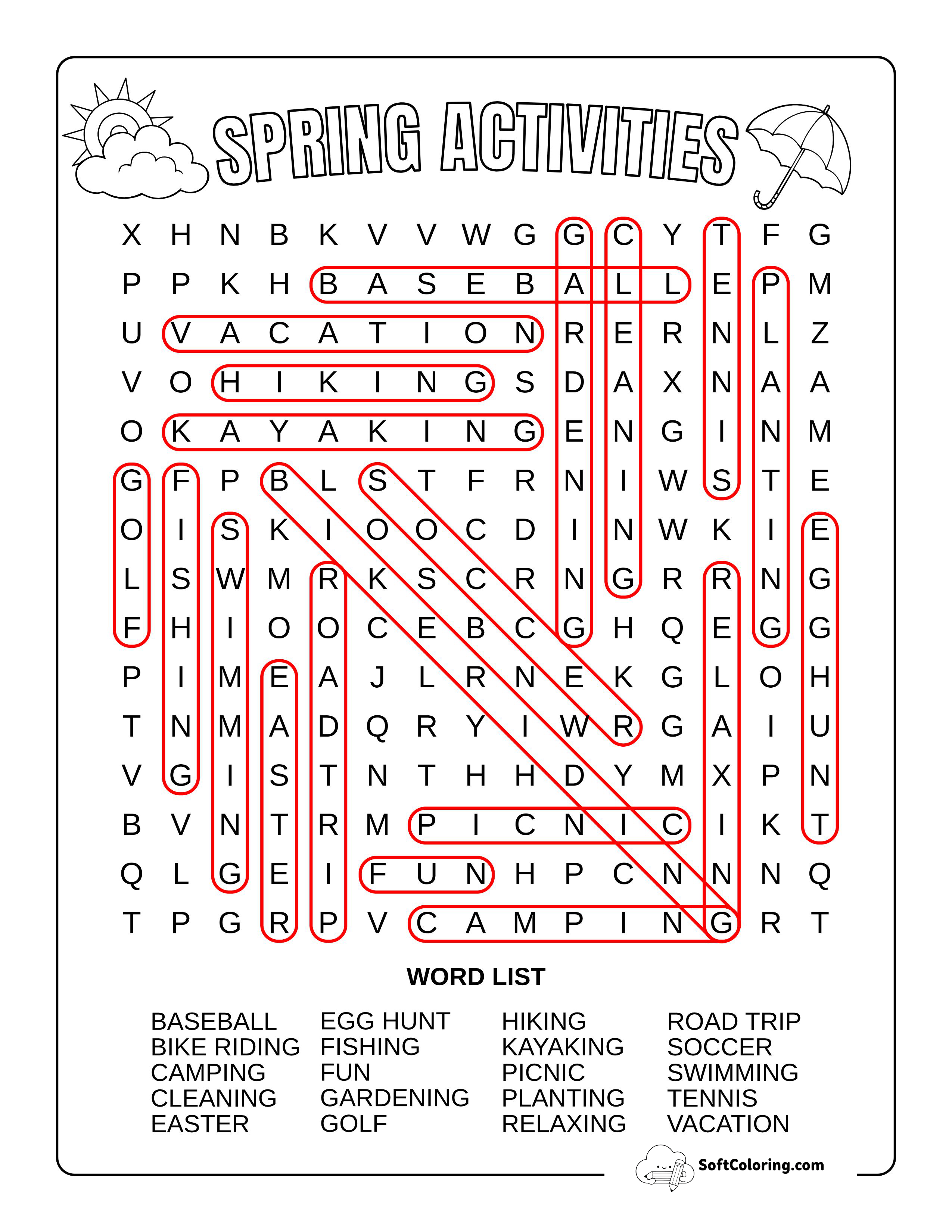 Medium Spring Activities Solution