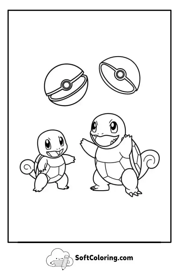 Pokemon Squirtle Coloring Page