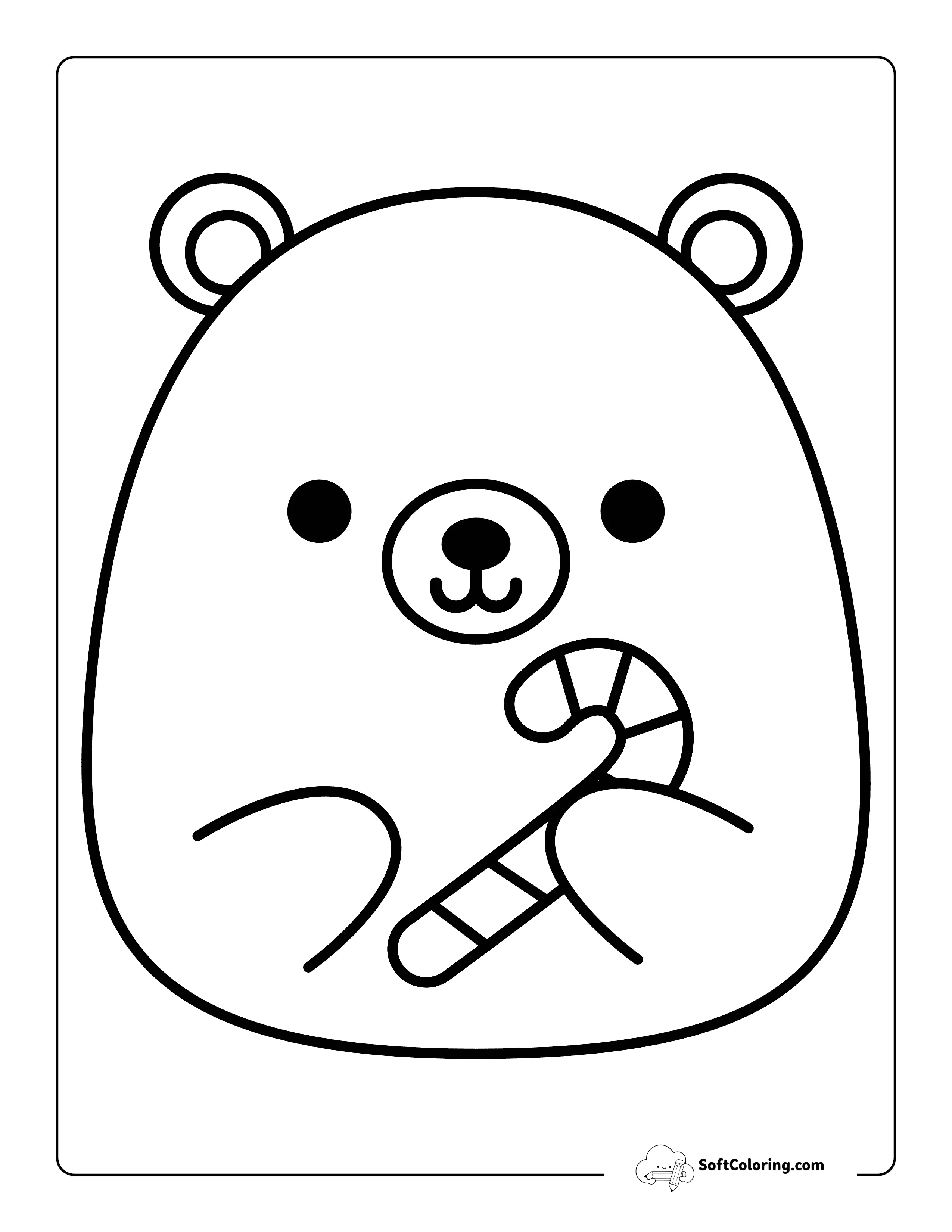 Cute Holiday Bear Christmas Squishmallow-Inspired Printable