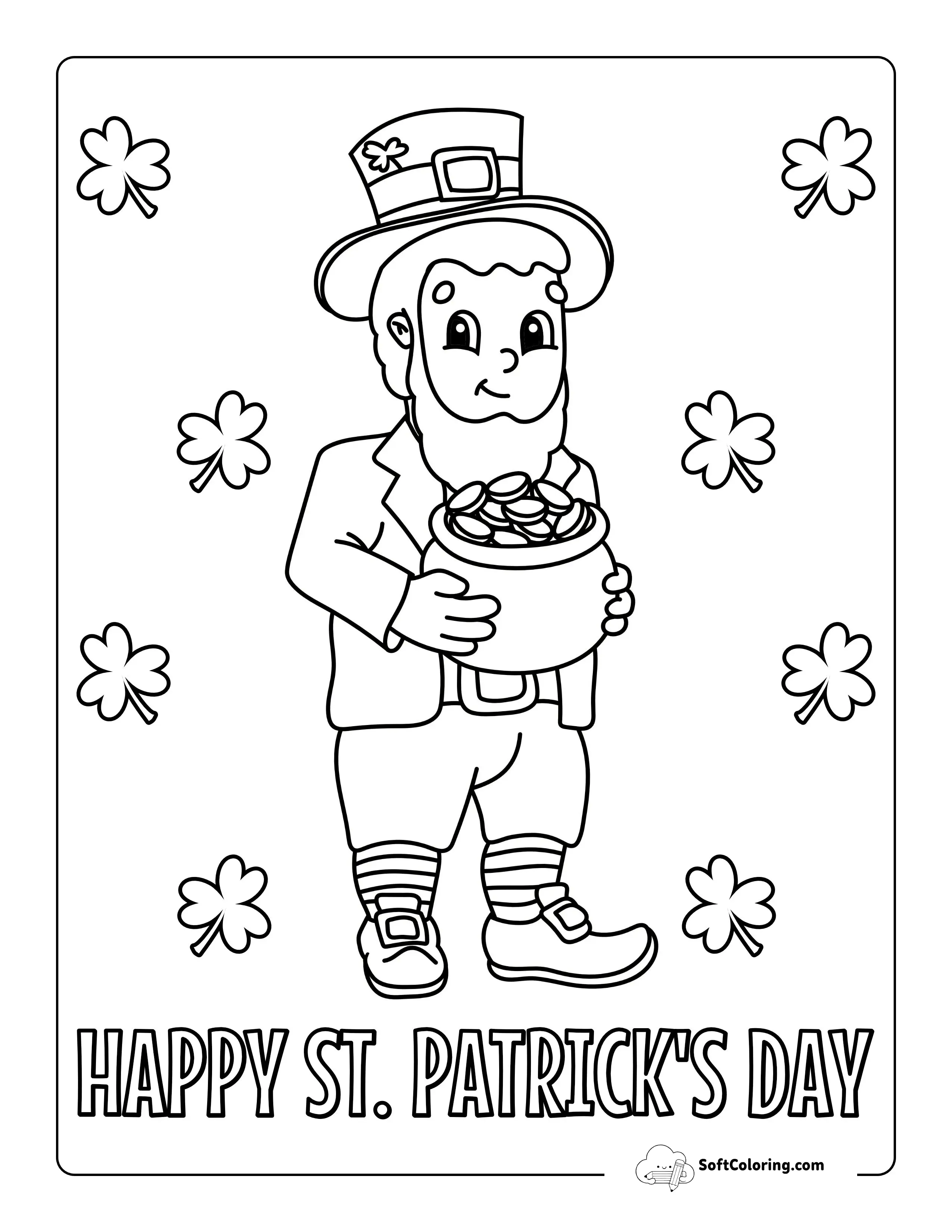 St Patrick's Day Coloring Page For Kids
