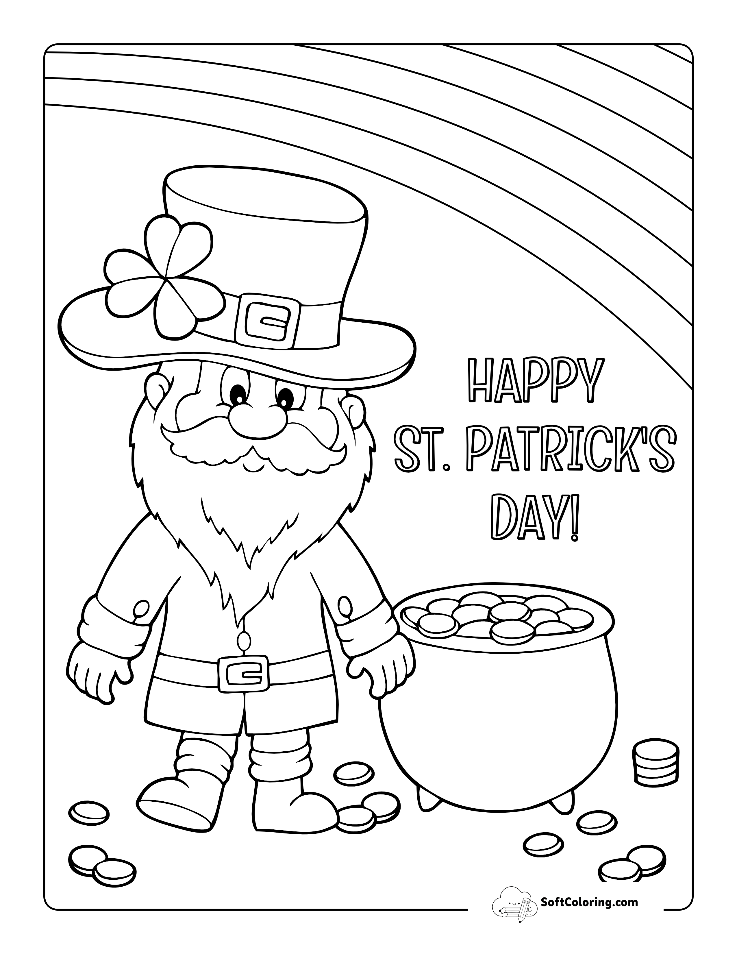 St Patrick's Day Coloring Sheet For Kids