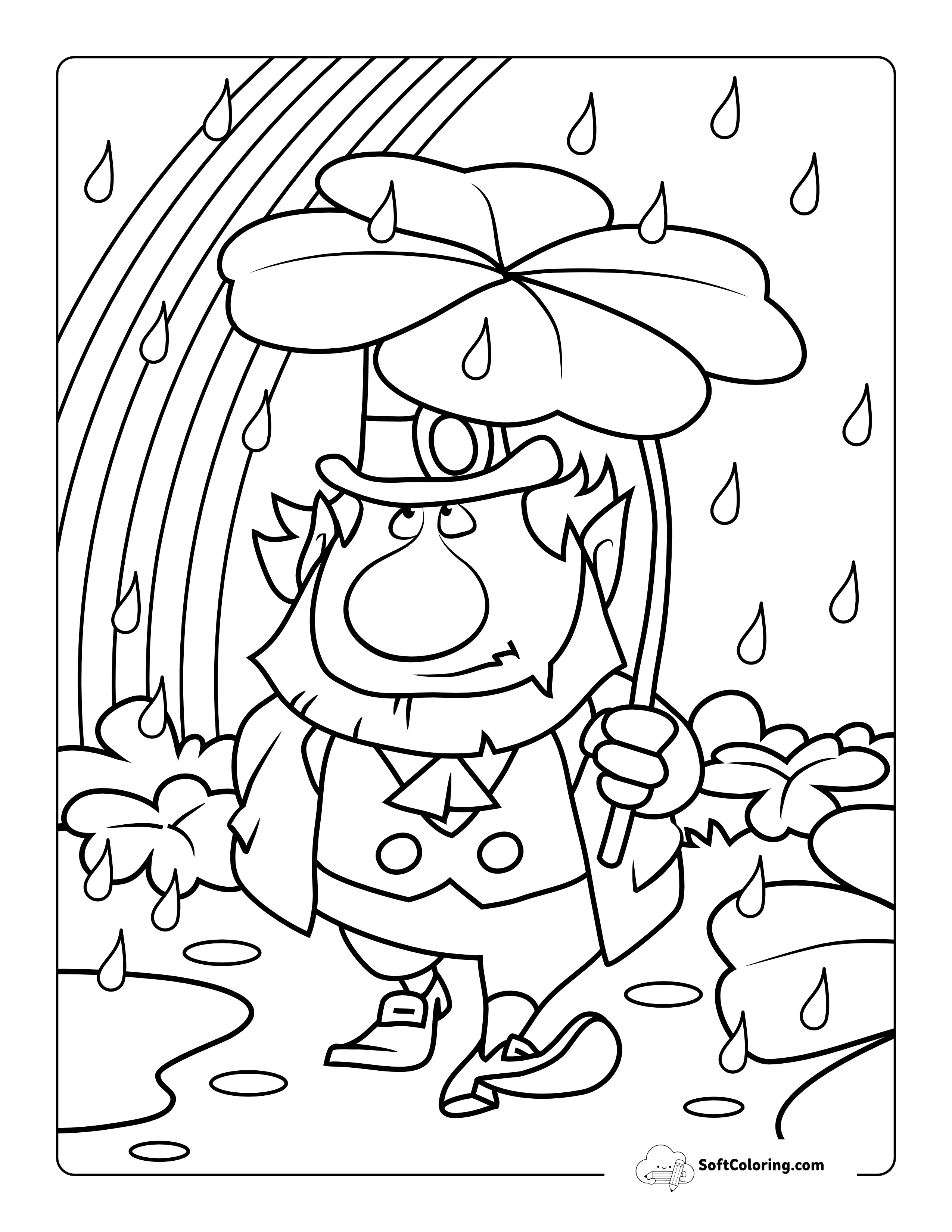 Funny St Patrick's Day Coloring Page