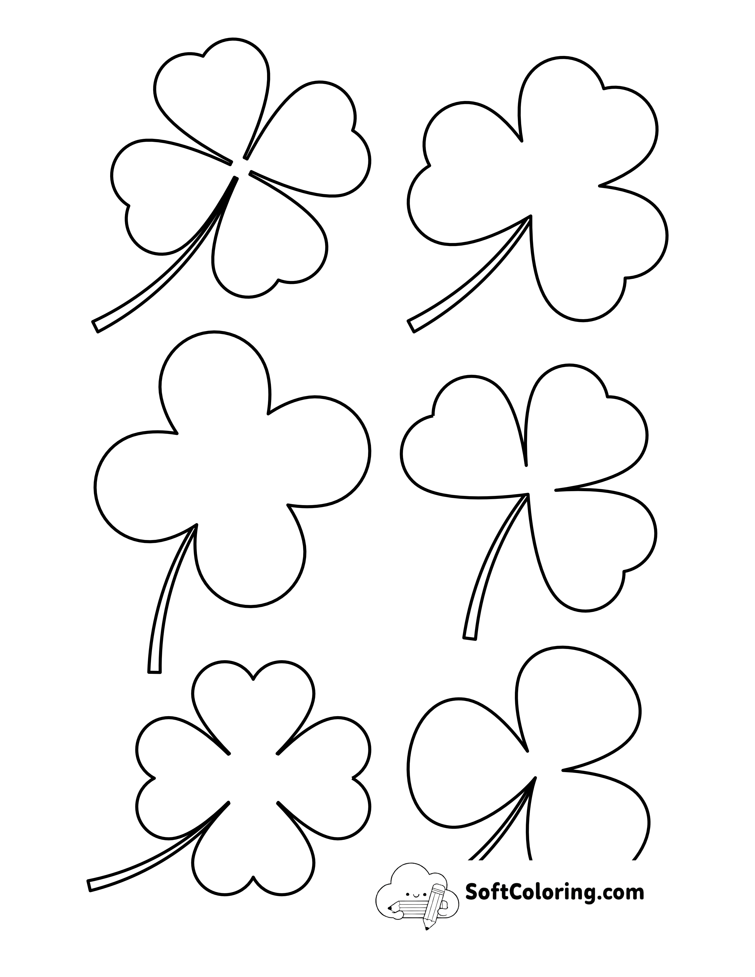 Shamrock Templates To Color