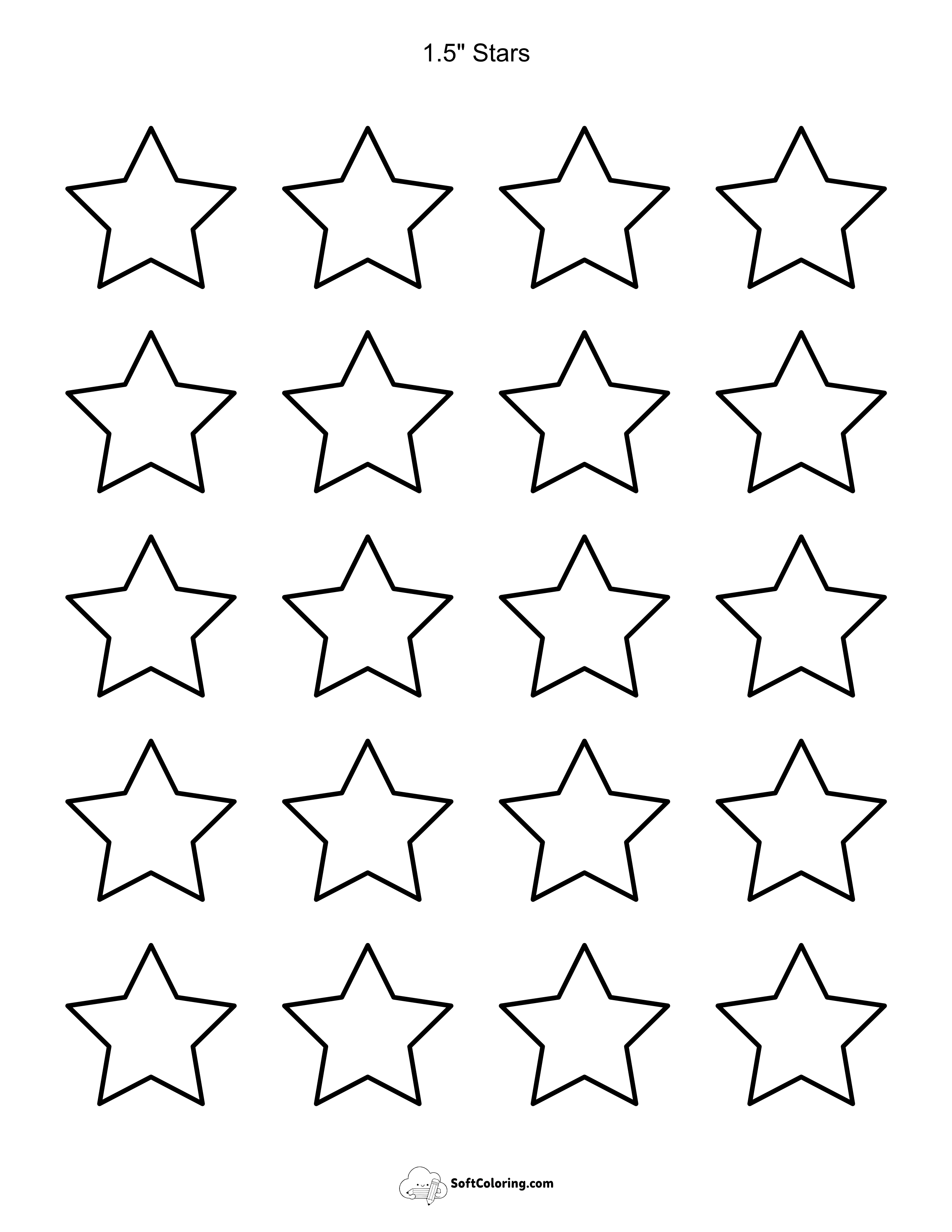 1.5" Star Template