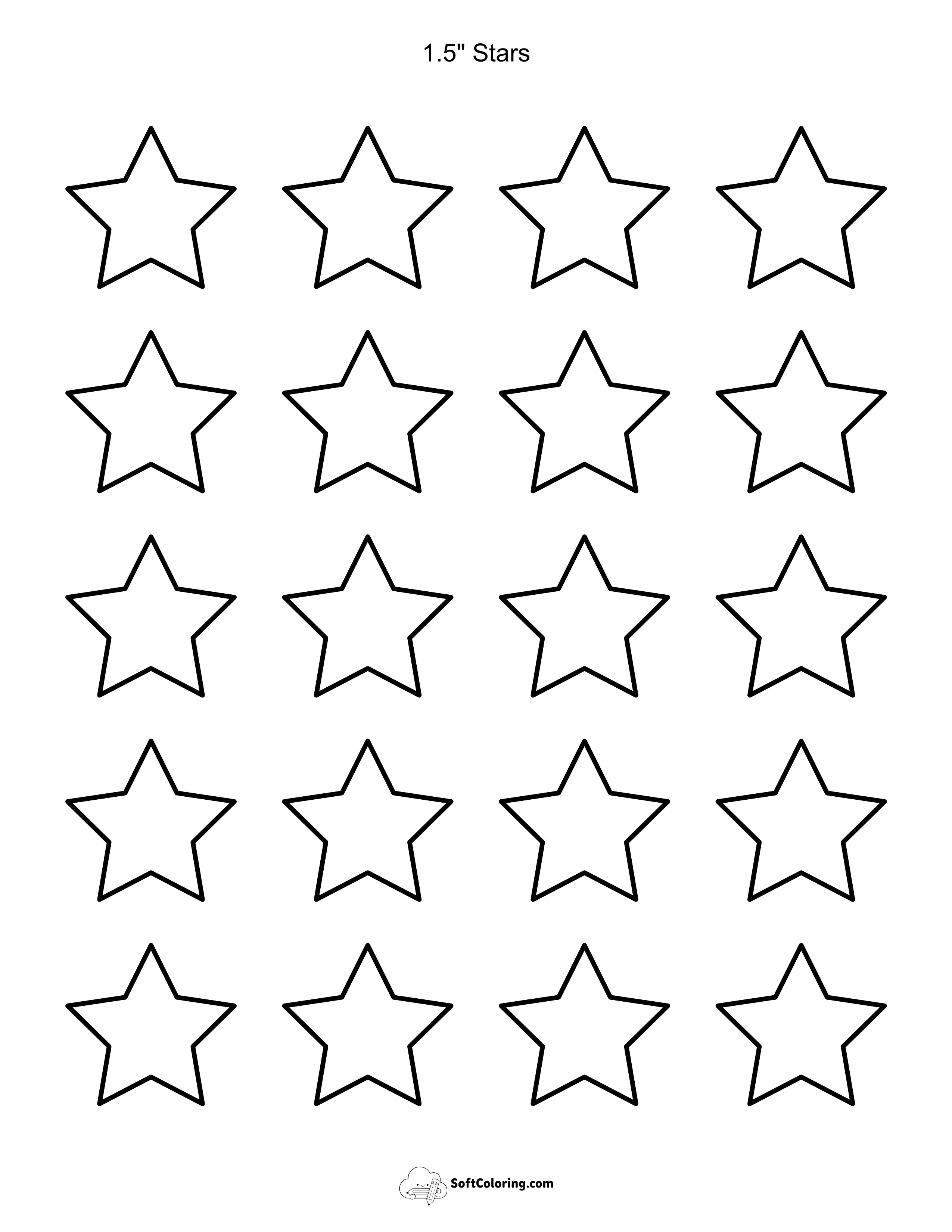 1.5" Star Template