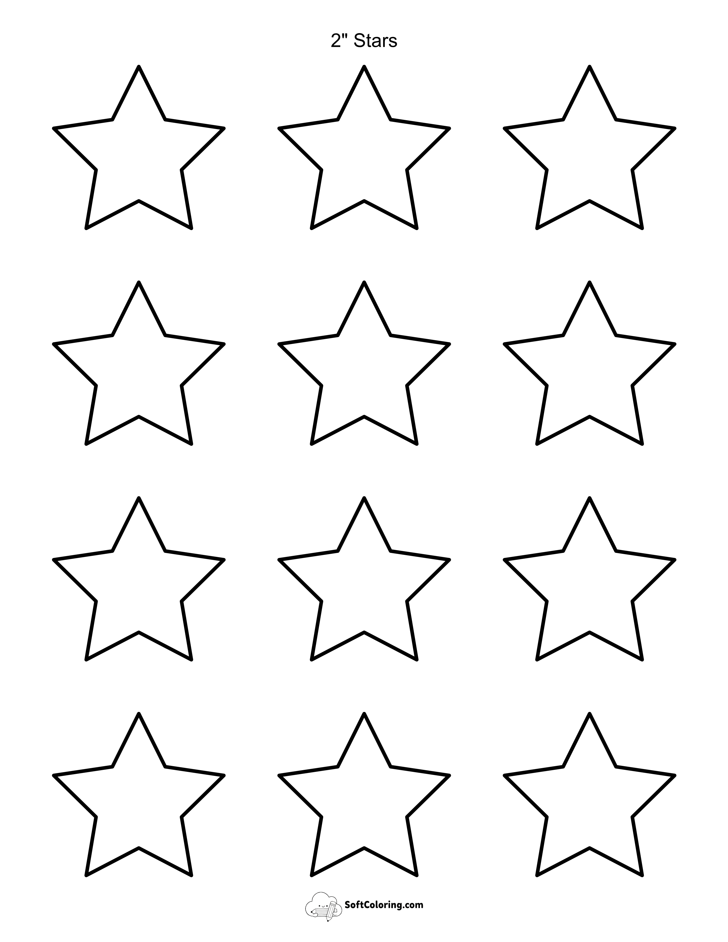 2" Star Shapes