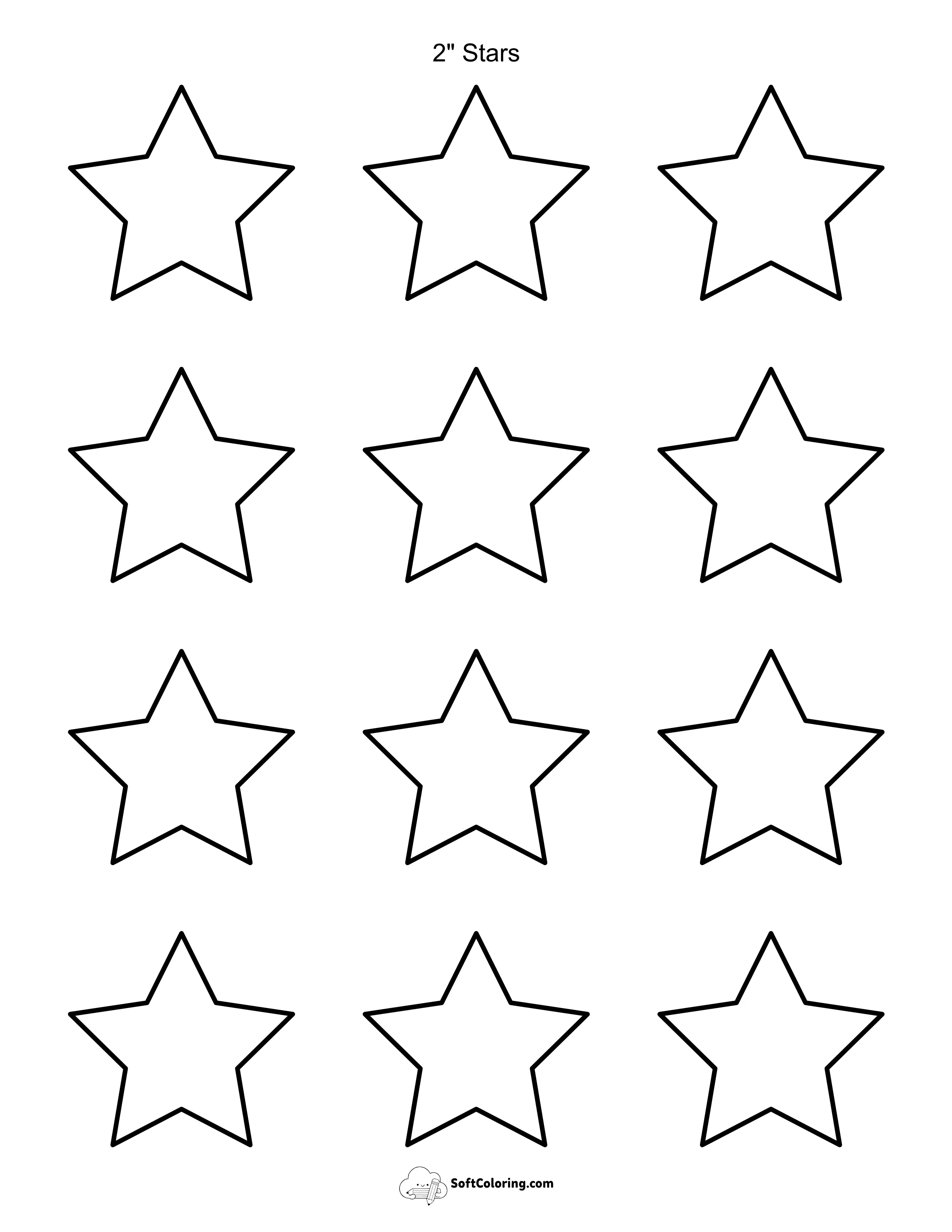 2" Star Shapes