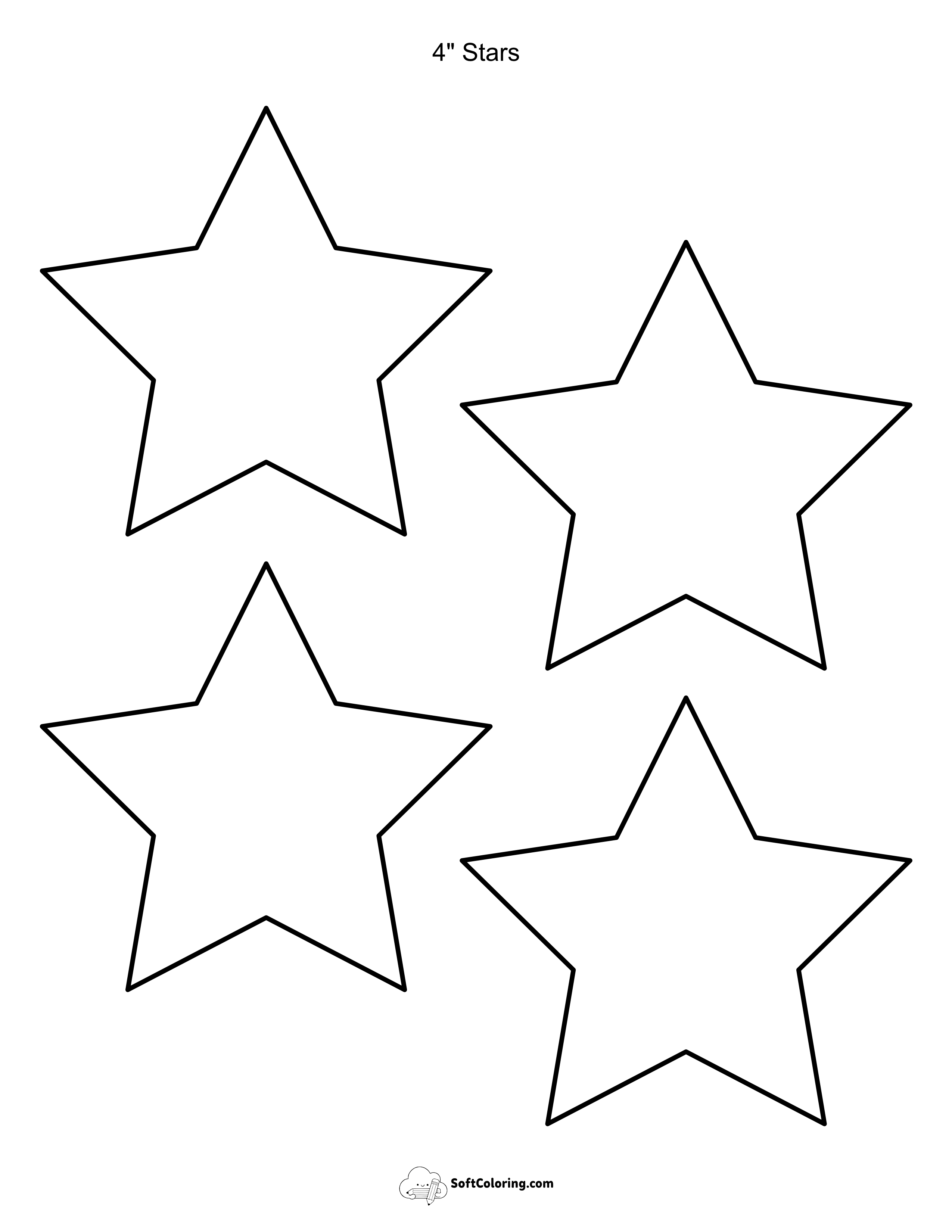4" Star Outline