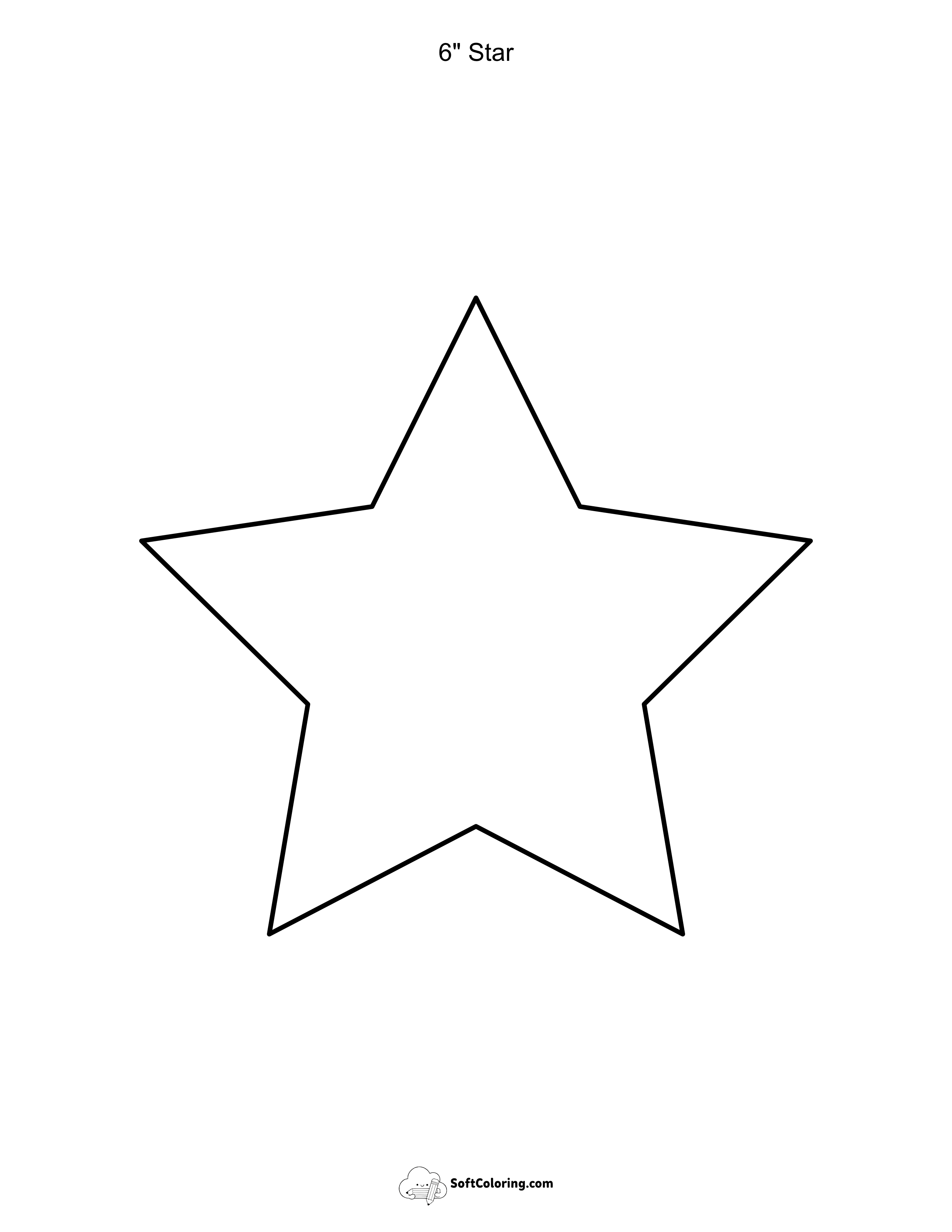 6" Star Stencil