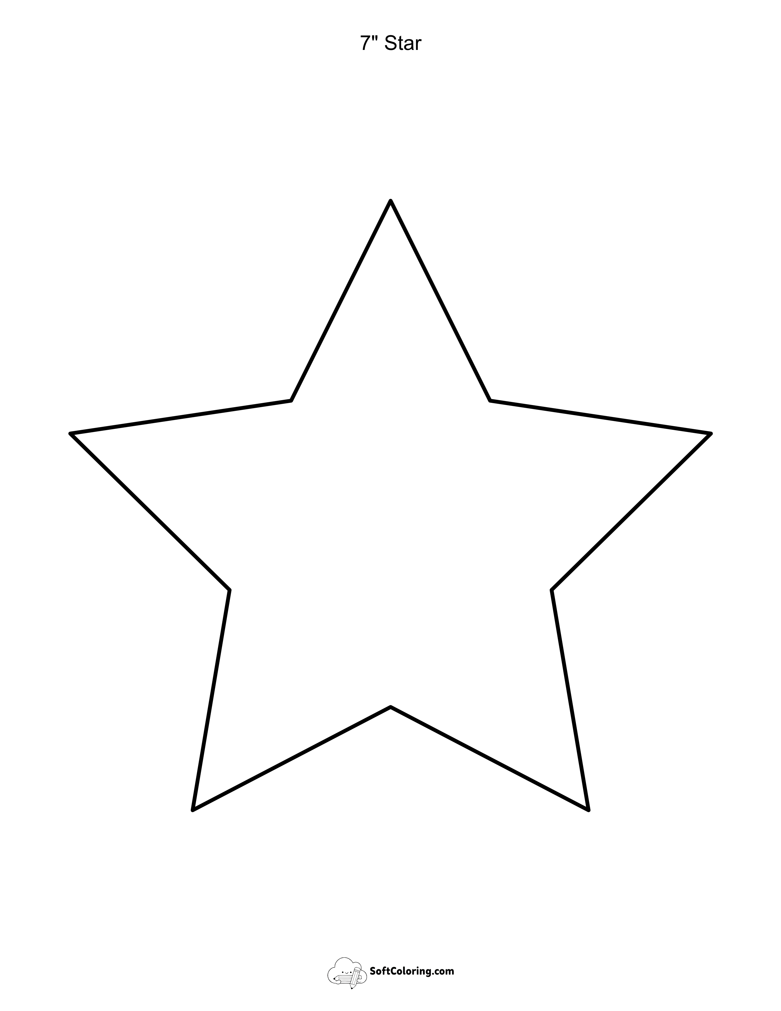 7" Star Outline