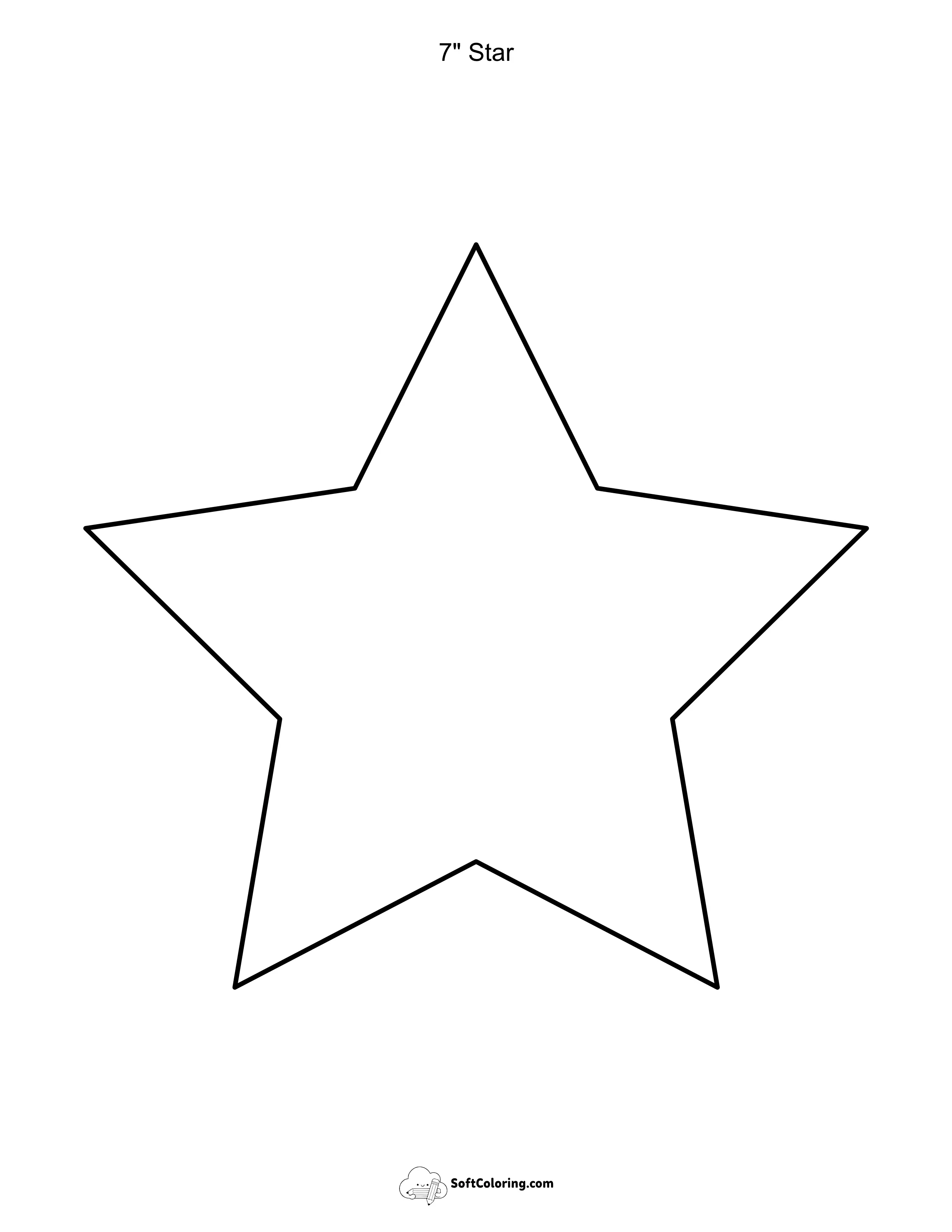7" Star Outline
