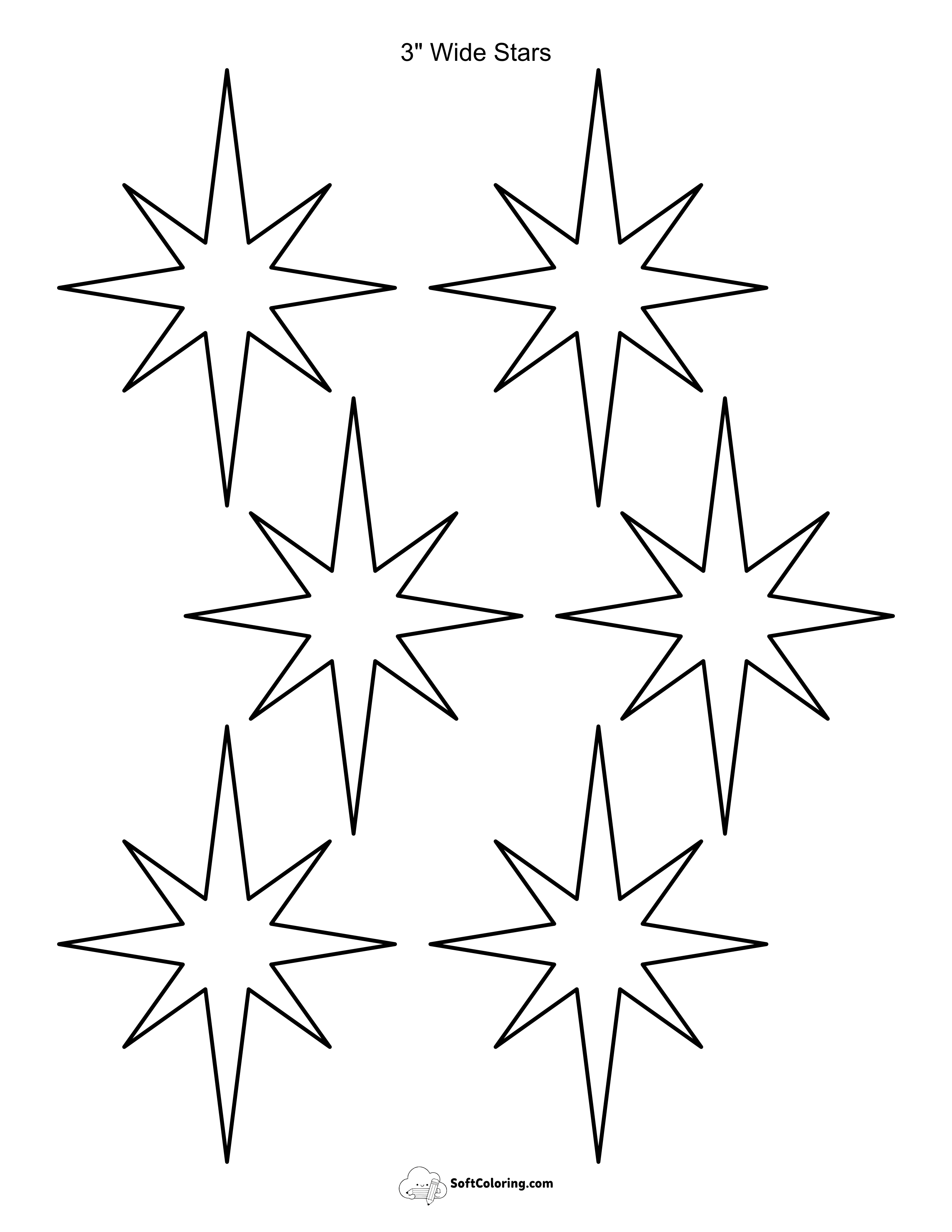 3" Christmas Stars